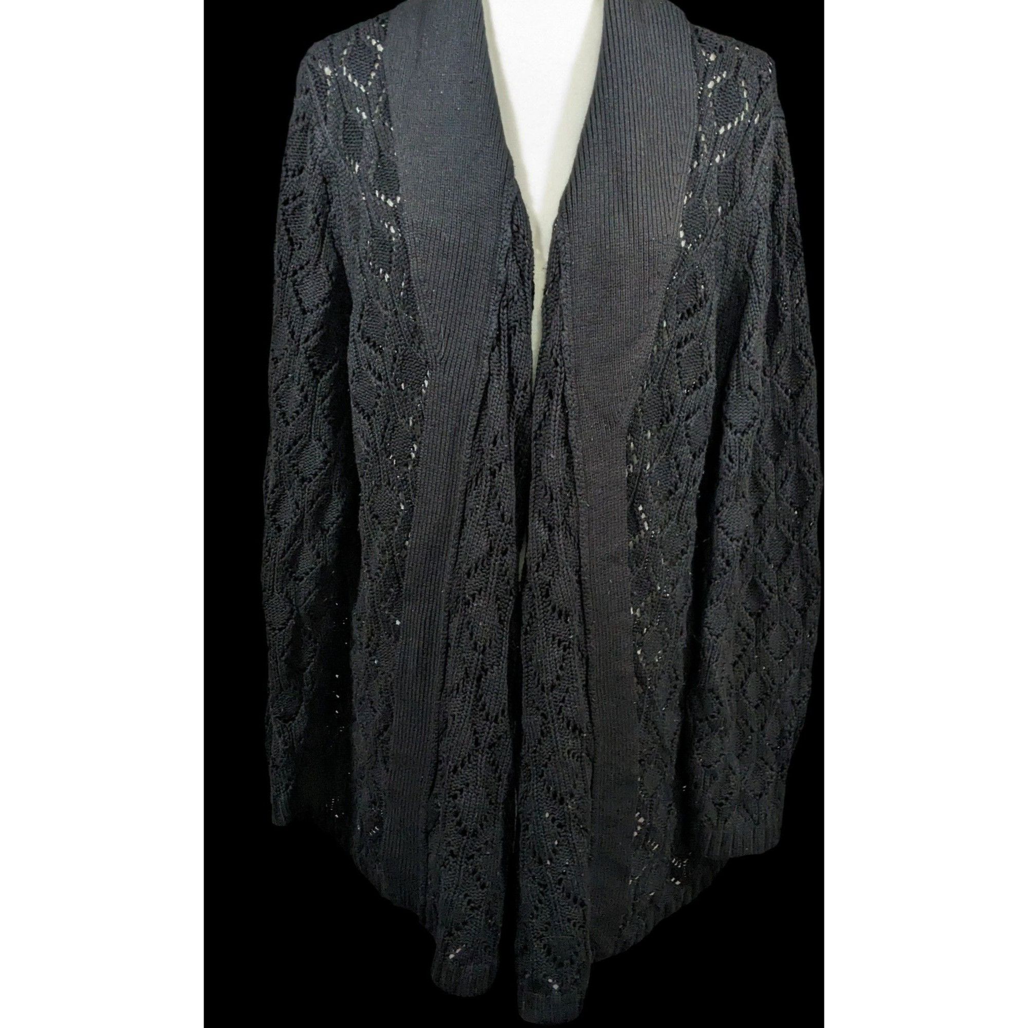 Other Versatile Black Cardigan by Venezia Jeans Clothing Co. Size 3XL / US 20-22 - 1 Thumbnail
