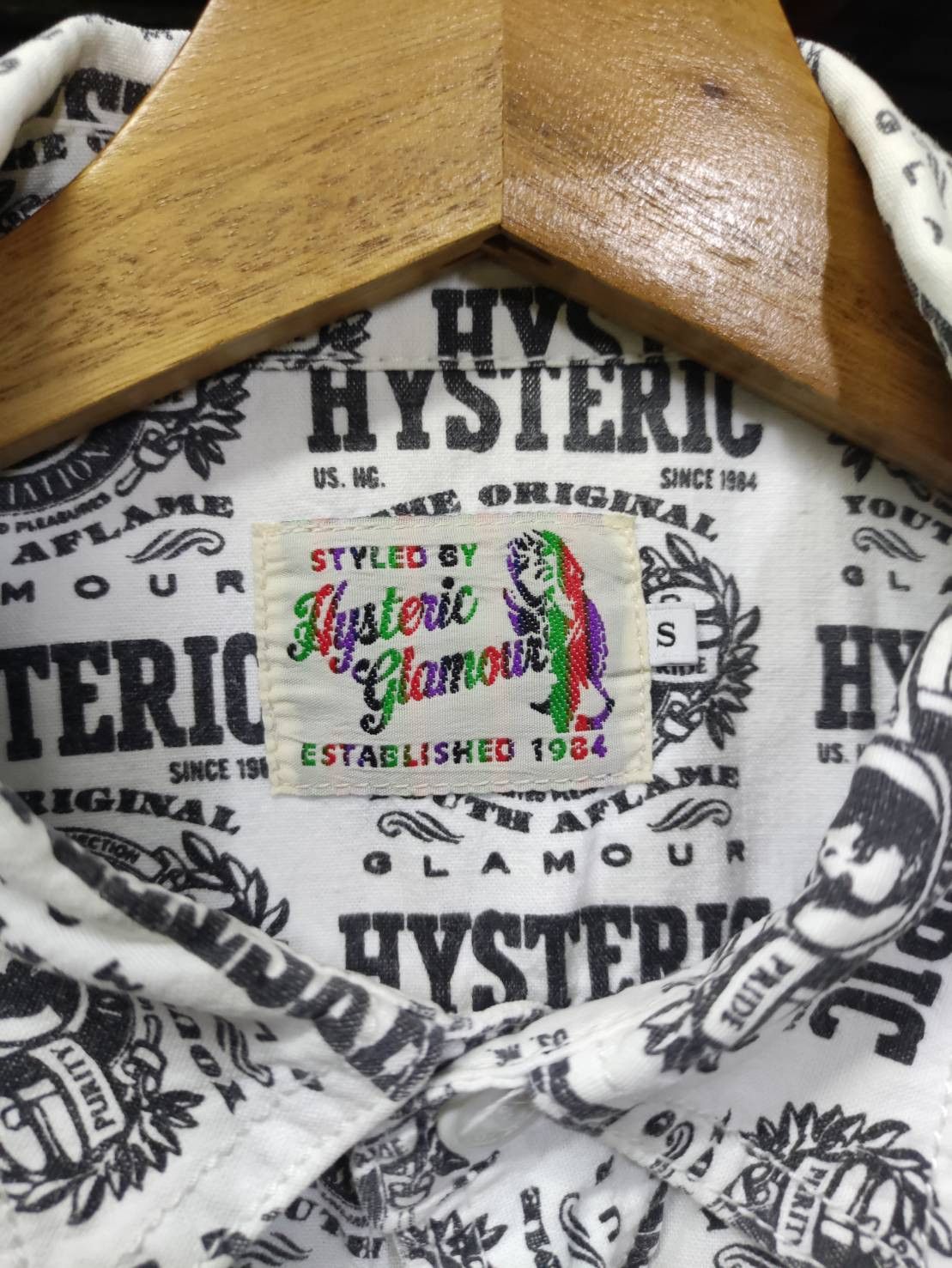 Hysteric Glamour Vtg 00's Hysteric Glamour Youth Aflame Logo Over Print Size US M / EU 48-50 / 2 - 3 Thumbnail