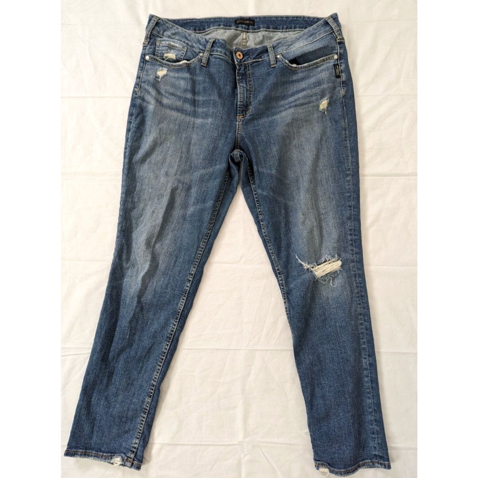 Silver Jeans Co. VINTAGE Silver Jeans Avery Slim Jeans Womens 18/31 Blue Pockets Stretch Denim M6W Size 40" / US 18 - 2 Thumbnail