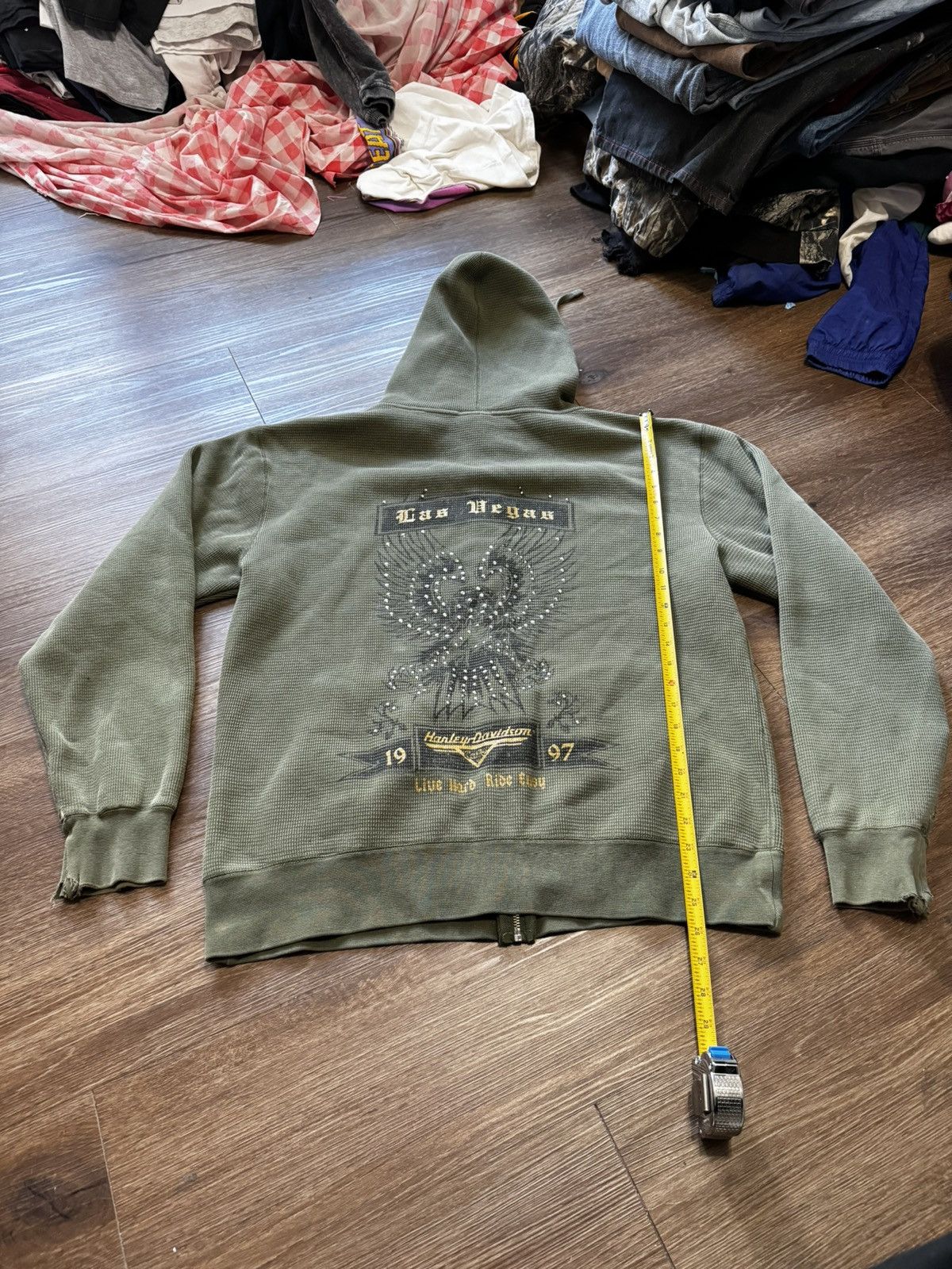 Harley Davidson × Vintage × Vision Streetwear Vintage Harley Davidson hoodie Size US L / EU 52-54 / 3 - 2 Thumbnail