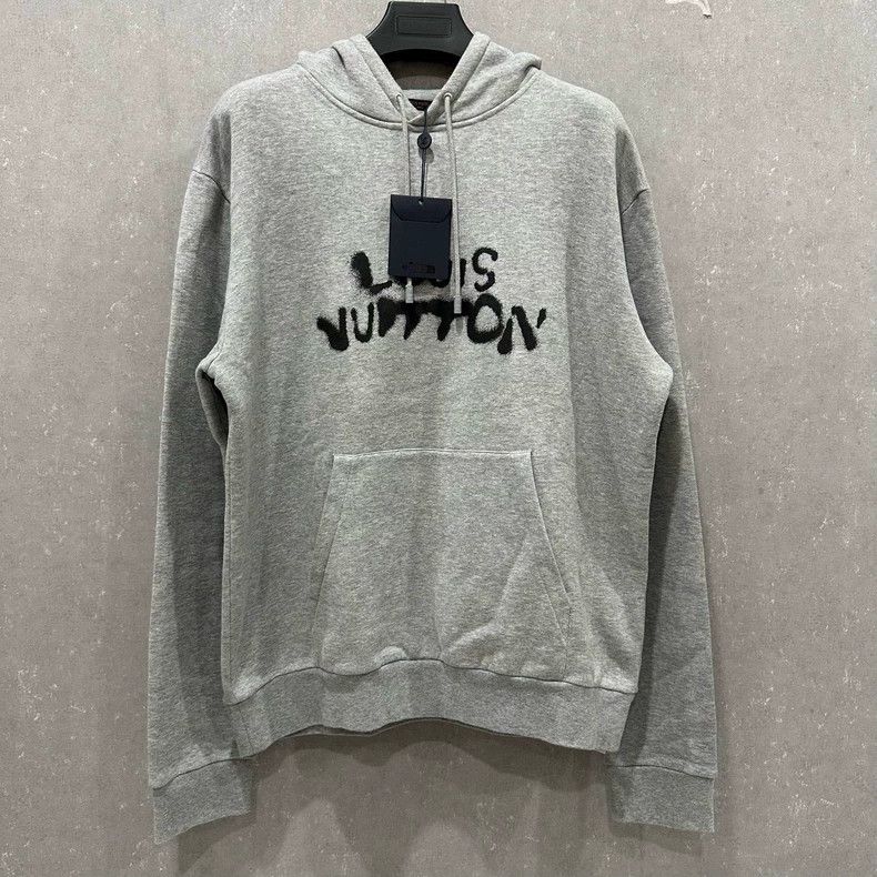 Louis Vuitton Gray back portrait doll hooded sweatshirt