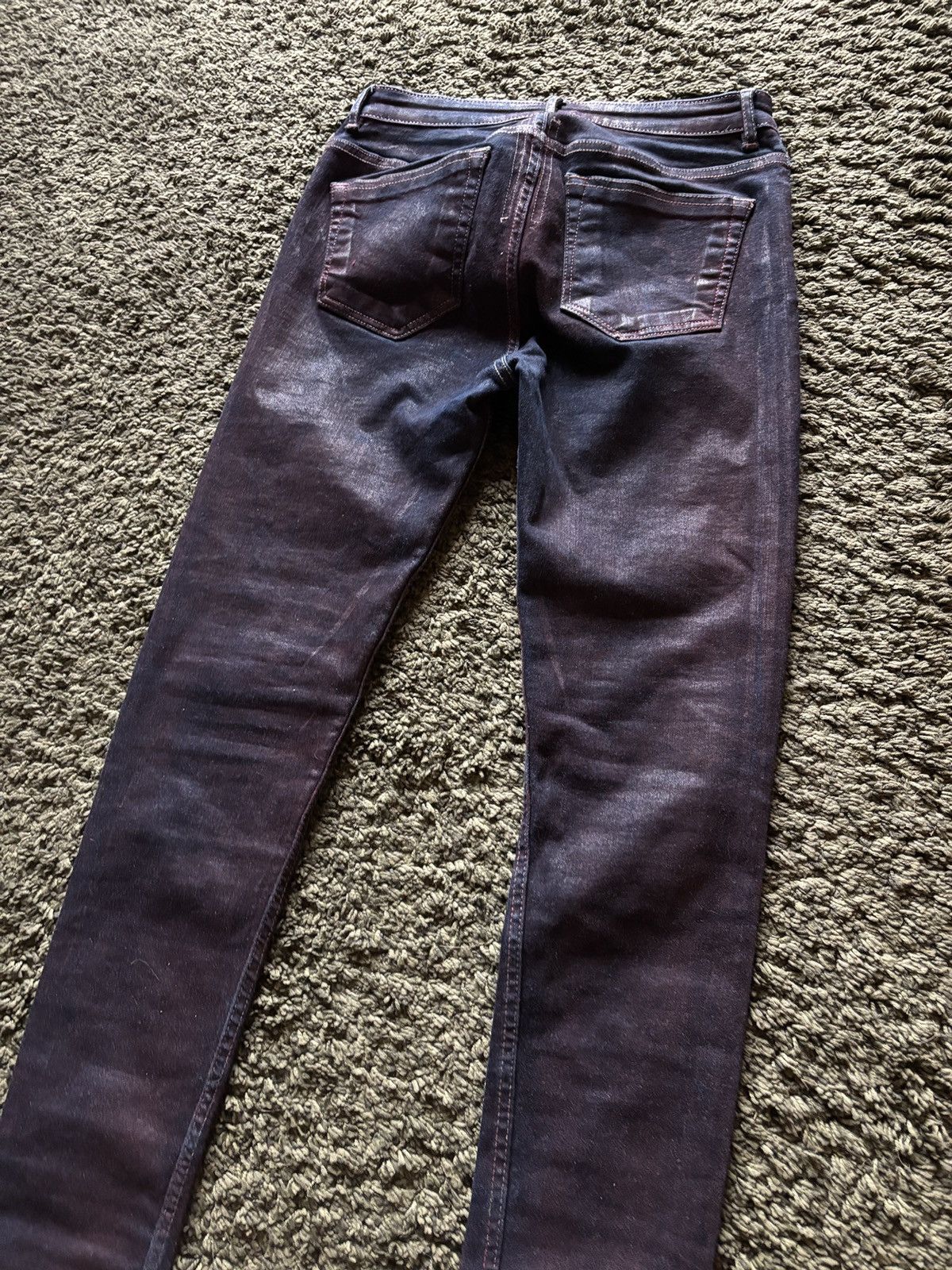Rick Owens Drkshdw AW19 Rick Owens Drkshdw “Larry” Cherry Wax Detroit Cut Jeans Size US 28 / EU 44 - 11 Thumbnail