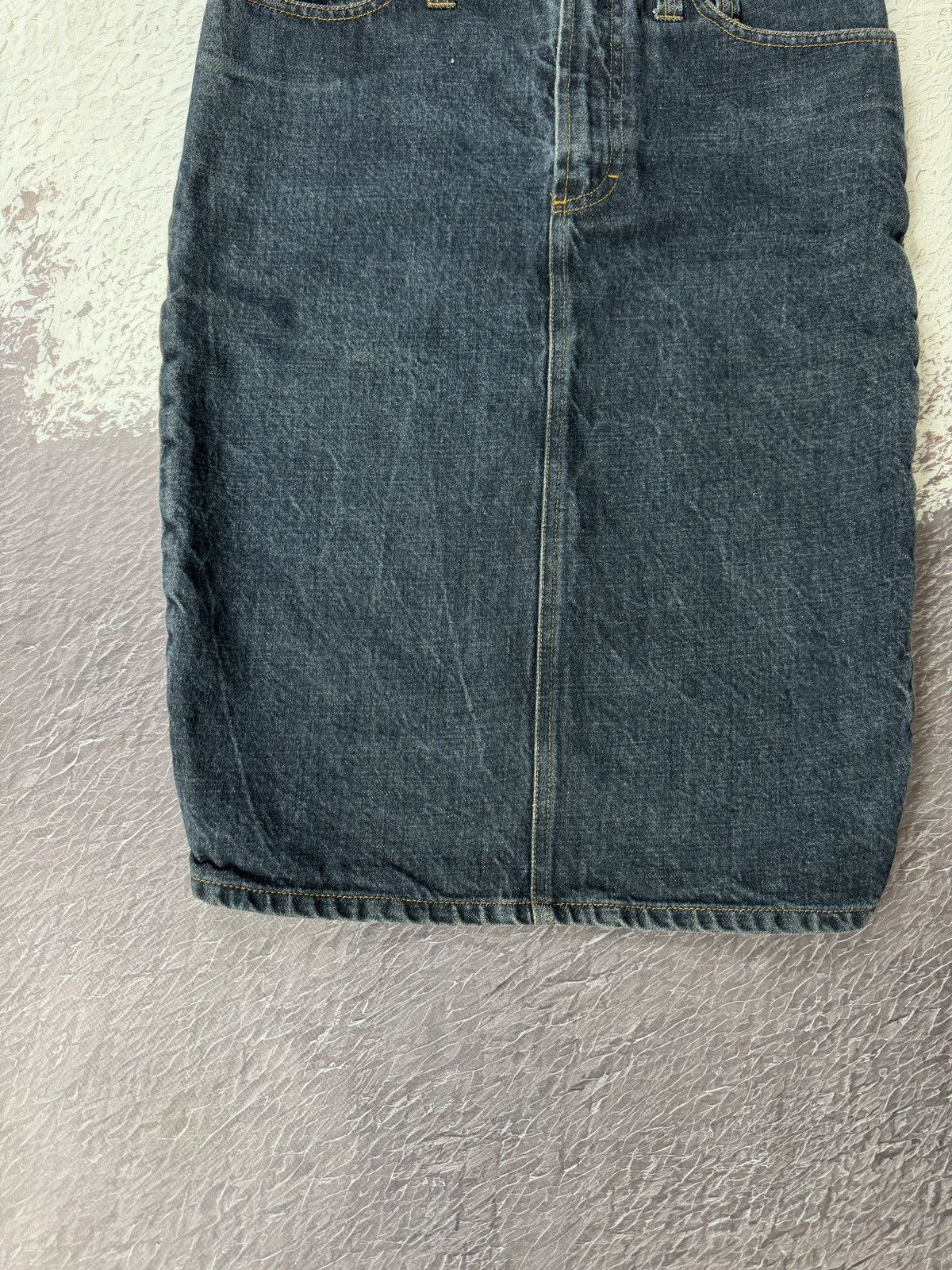 Dolce & Gabbana Dolce & Gabbana blue denim grey wool midi skirt Size 30" / US 8 / IT 44 - 6 Thumbnail