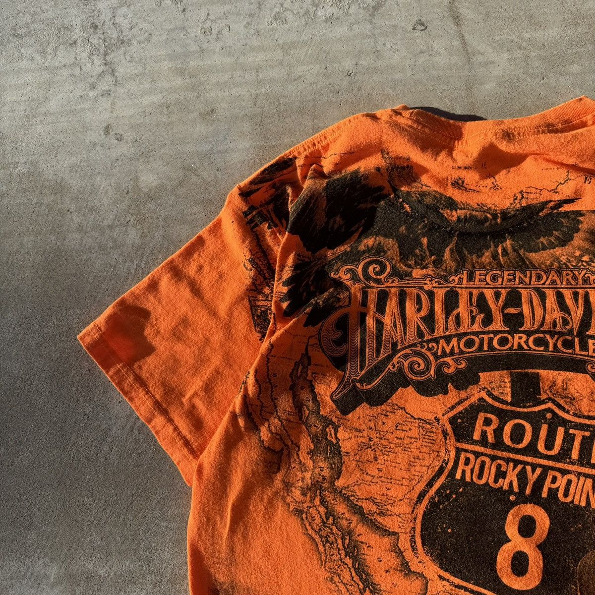 Affliction × JNCO × Tapout Vintage Y2K Grunge Crazy AOP Harley Orange Graphic Tee XL Size US XL / EU 56 / 4 - 8 Thumbnail