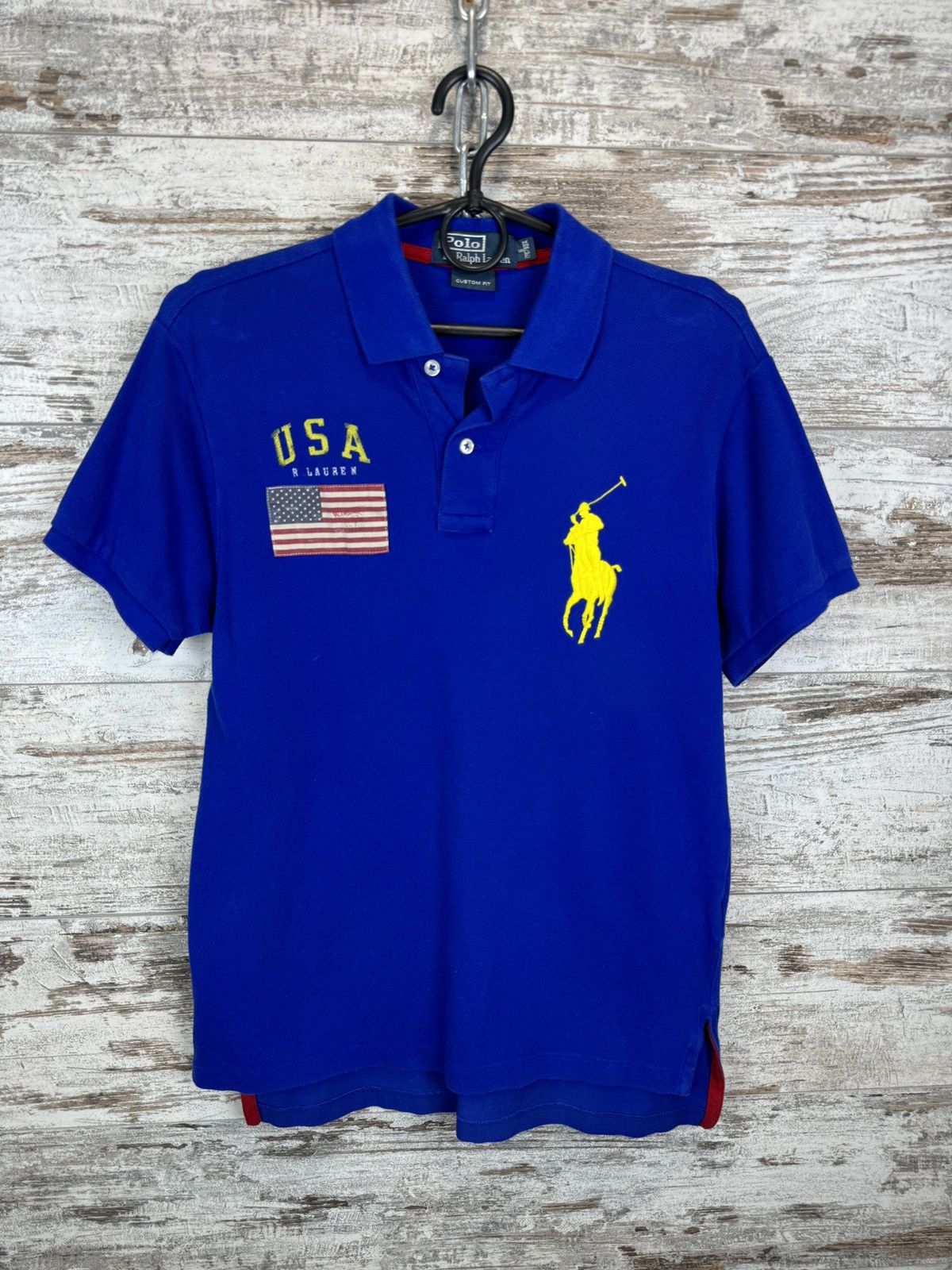 Polo Ralph Lauren Mens Vintage Polo Ralph Lauren USA flag polos T-shirt y2k Size US S / EU 44-46 / 1 - 2 Thumbnail