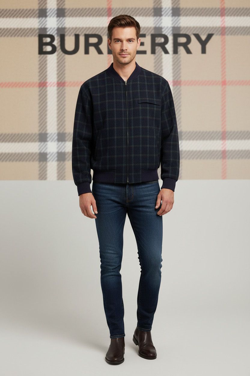 Burberry 🔥 Vintage Bomber wool jacket Burberry size M Size US M / EU 48-50 / 2 - 2 Thumbnail