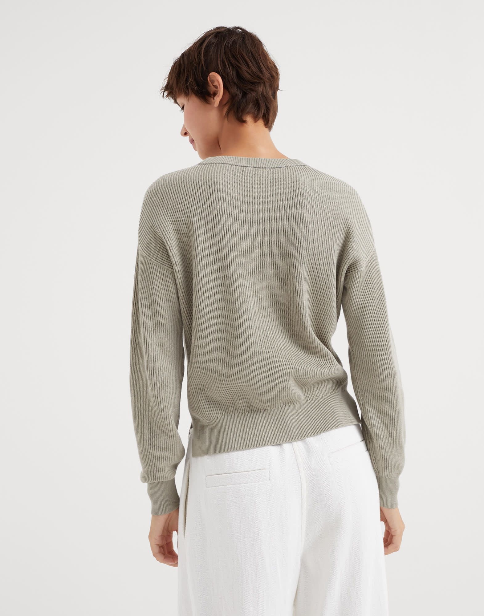 Brunello Cucinelli o1w1db10825 Sweater in Open Green Size S / US 4 / IT 40 - 2 Thumbnail