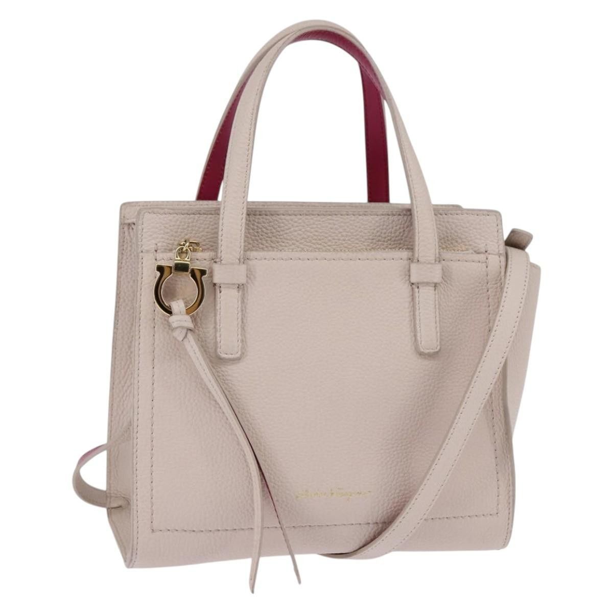 Salvatore Ferragamo Salvatore Ferragamo Amy Tote Pebbled Leather Size ONE SIZE - 1 Thumbnail