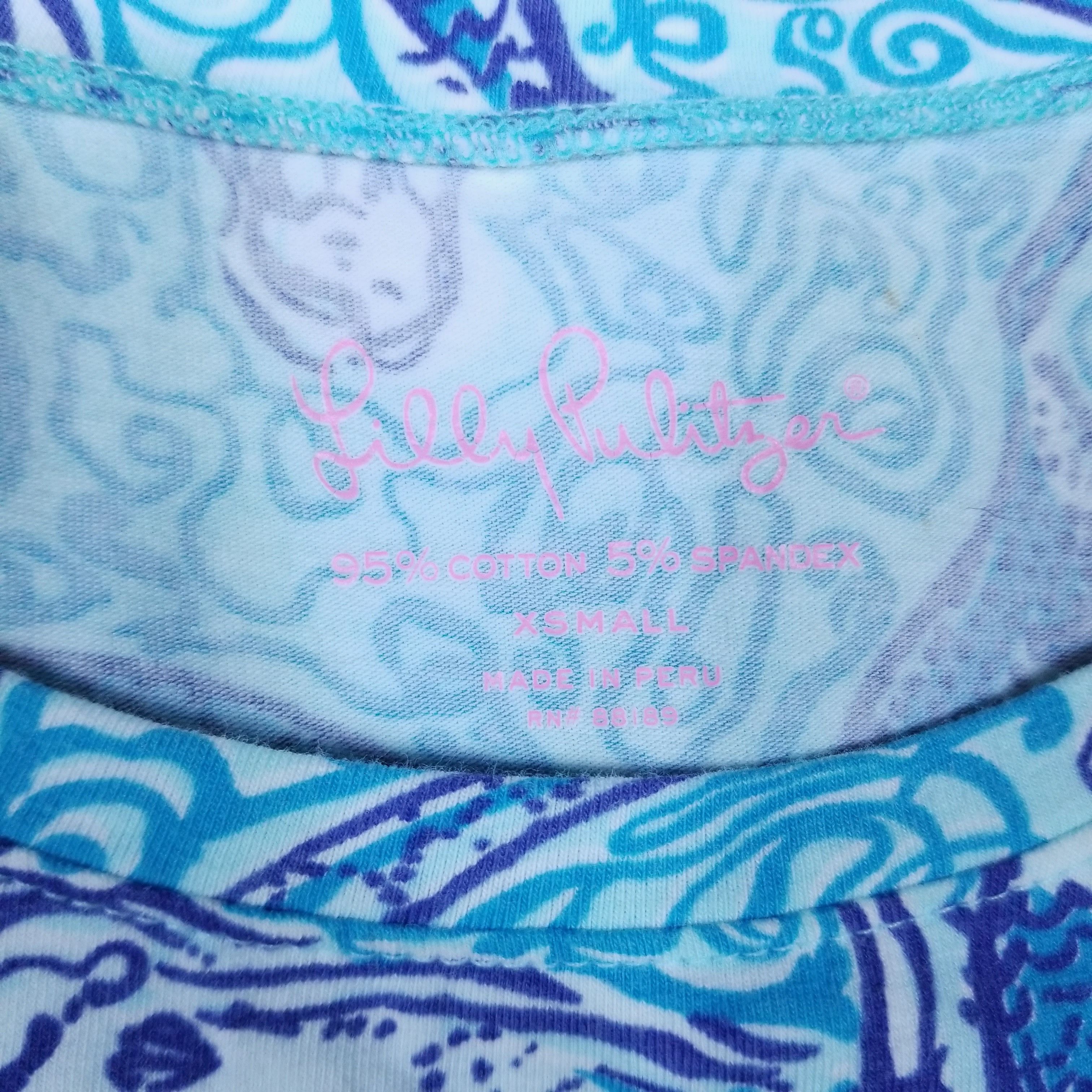 Lilly Pulitzer Short Sleeve Tee Nice Tail Mermaids Size XS / US 0-2 / IT 36-38 - 6 Thumbnail