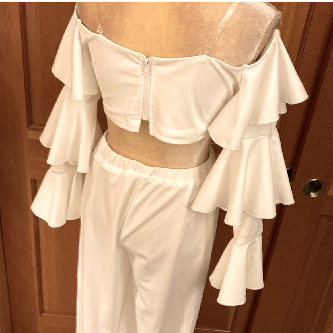 Designer × Other New, Liang Xuans Luxury Designer White 2 Piece Jumpsuit. Size 28" / US 6 / IT 42 - 13 Thumbnail
