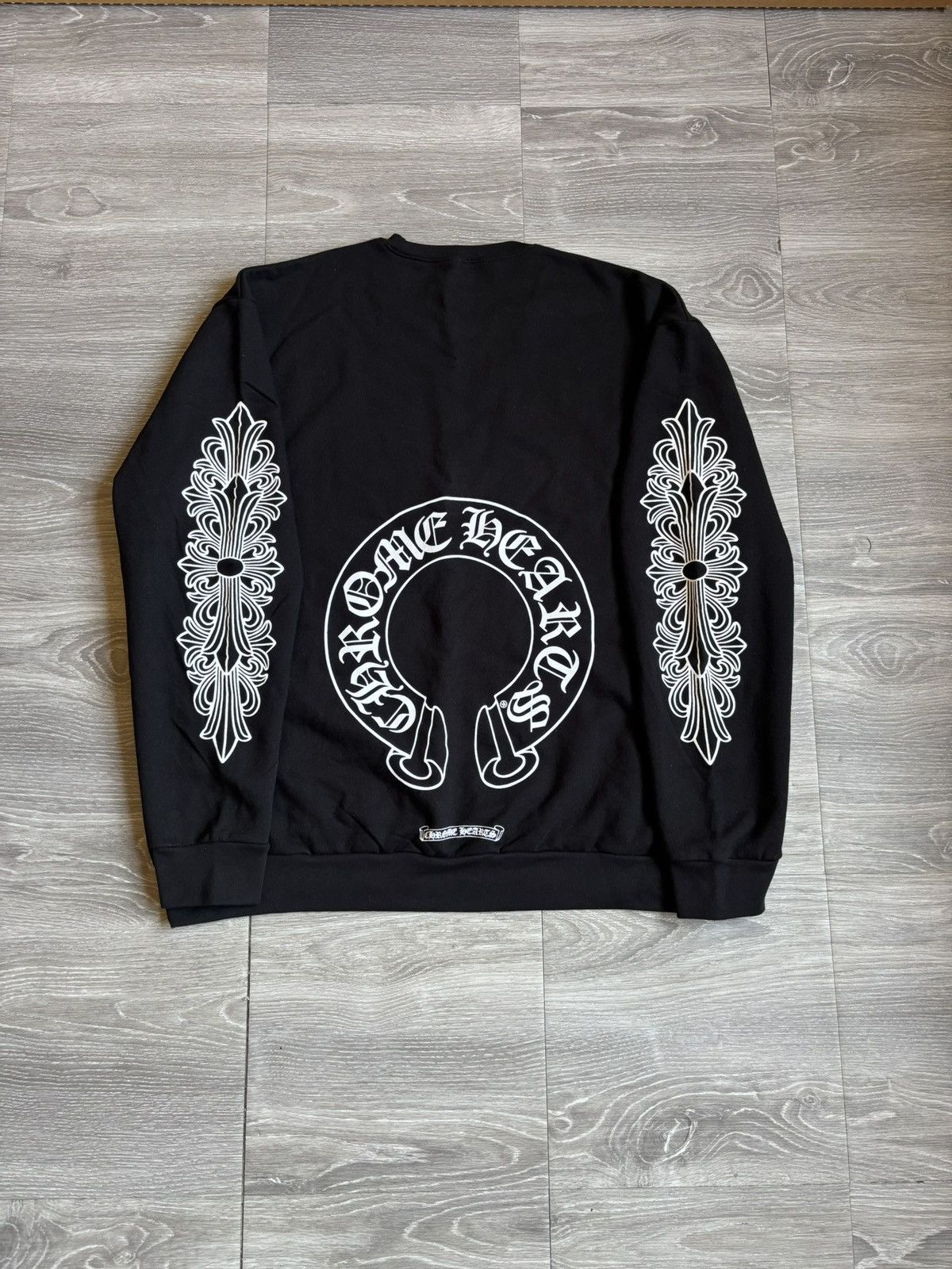Chrome Hearts Chrome Hearts Black Floral Crewneck Size US S / EU 44-46 / 1 - 1 Thumbnail