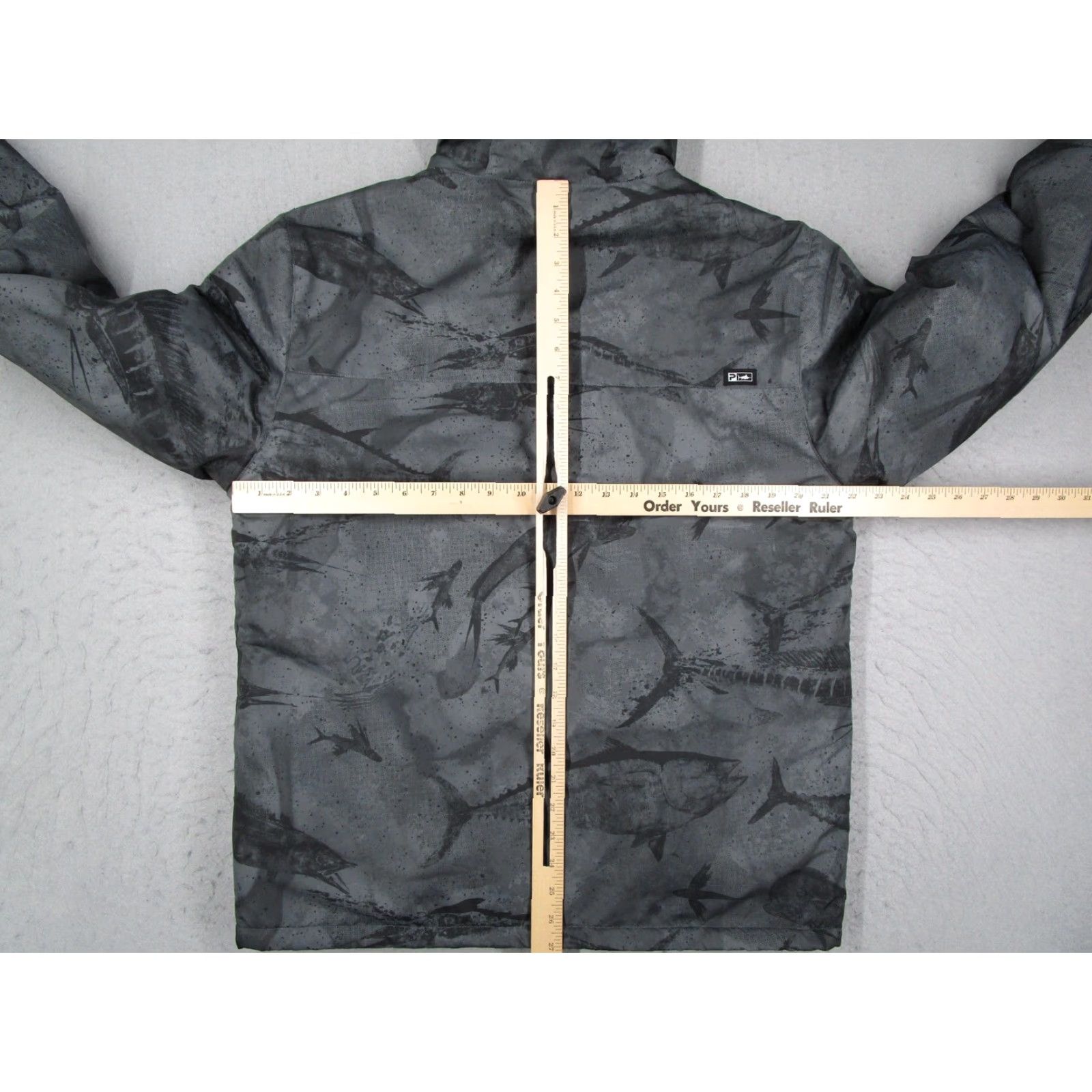 Vintage Pelagic Jacket Mens M Gray Hooded Fleece Lined Fish Print Windbreaker Size US M / EU 48-50 / 2 - 5 Thumbnail