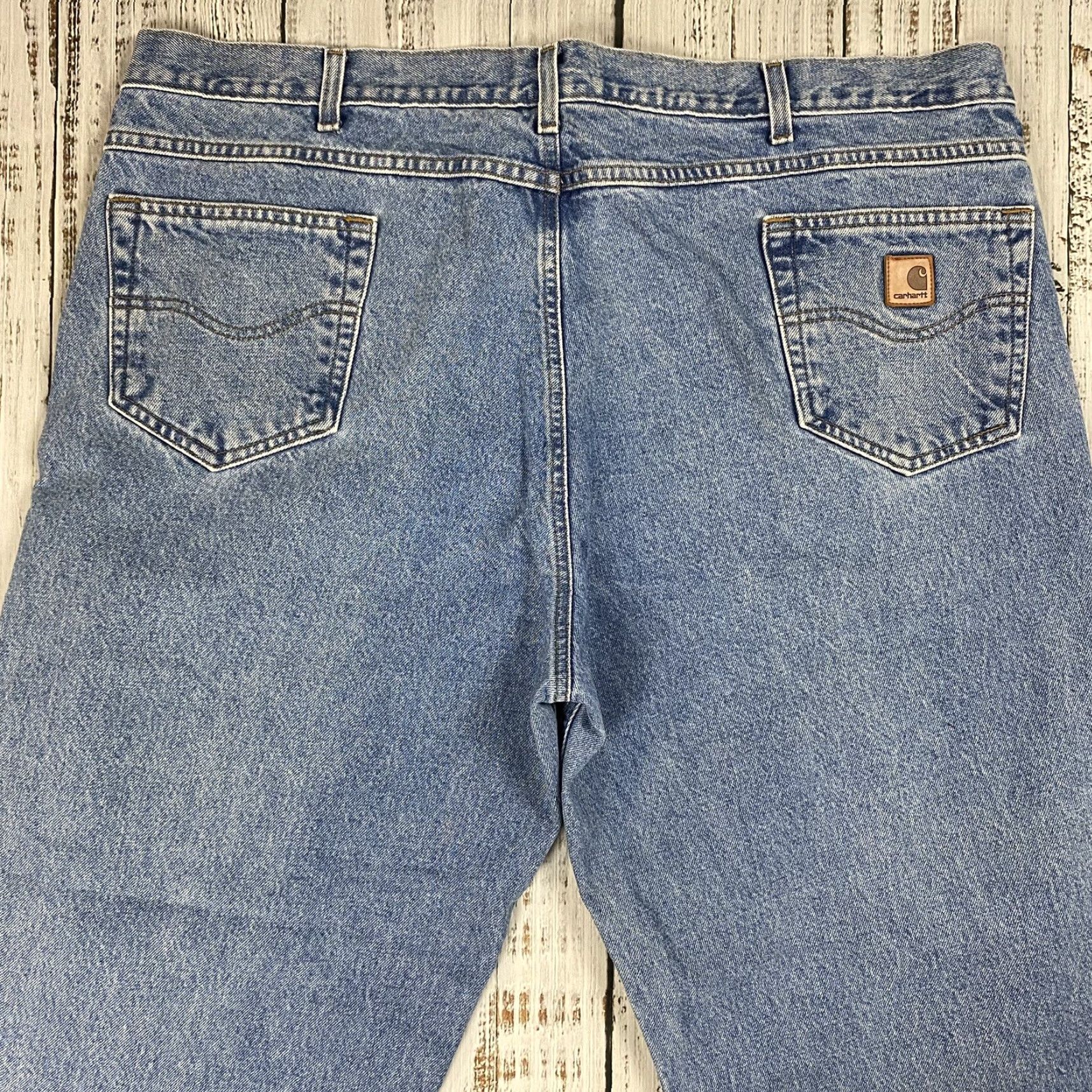 Carhartt VINTAGE Carhartt Jeans Relaxed Fit Denim Blue B17 Size 46x30 Work Light Wash Mens Size US 30 / EU 46 - 2 Thumbnail