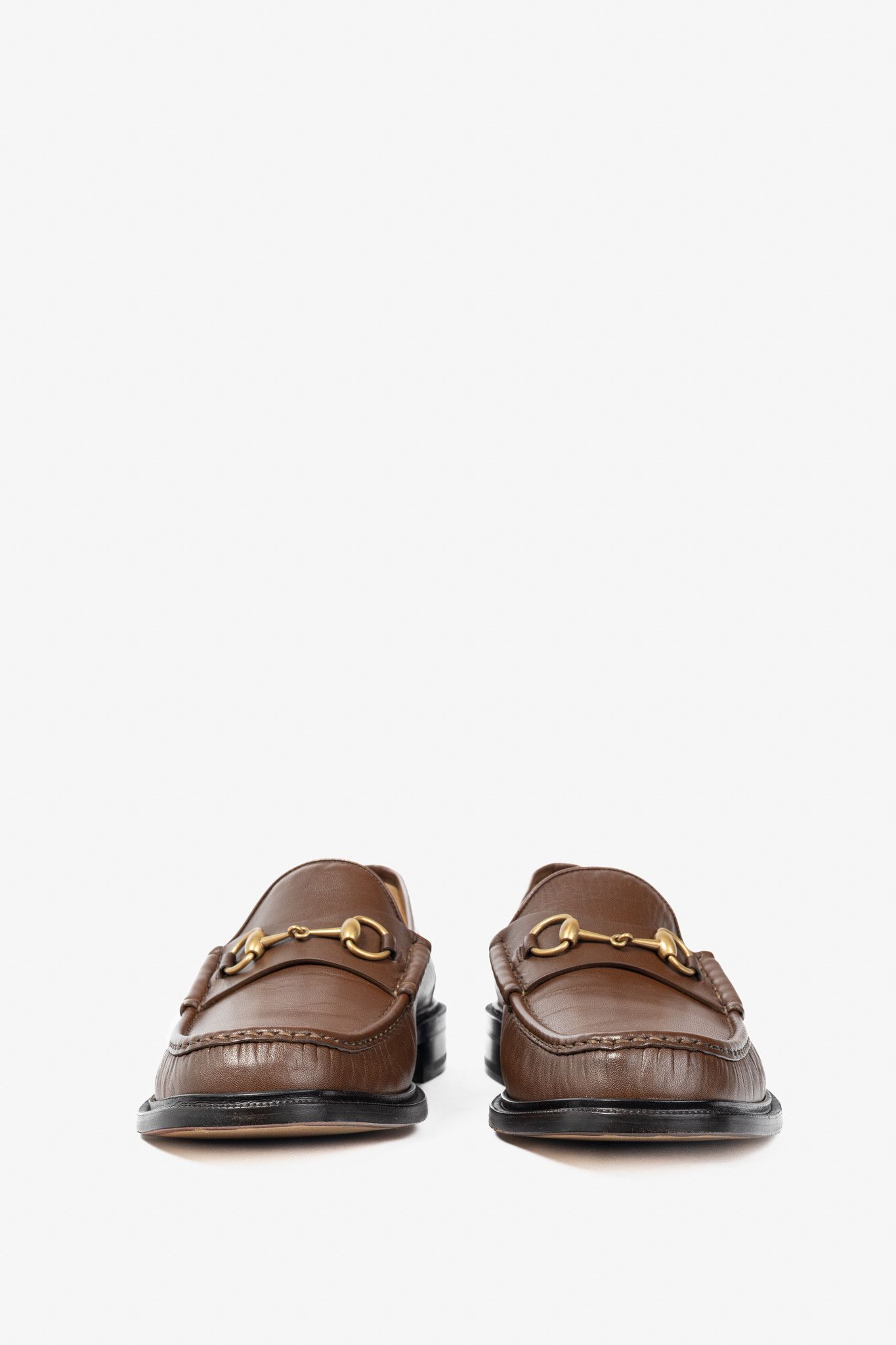 Gucci Gucci Wislet Brown Sugar Mandala Goat Horsebit Loafers Size US 15 / EU 48 - 2 Thumbnail