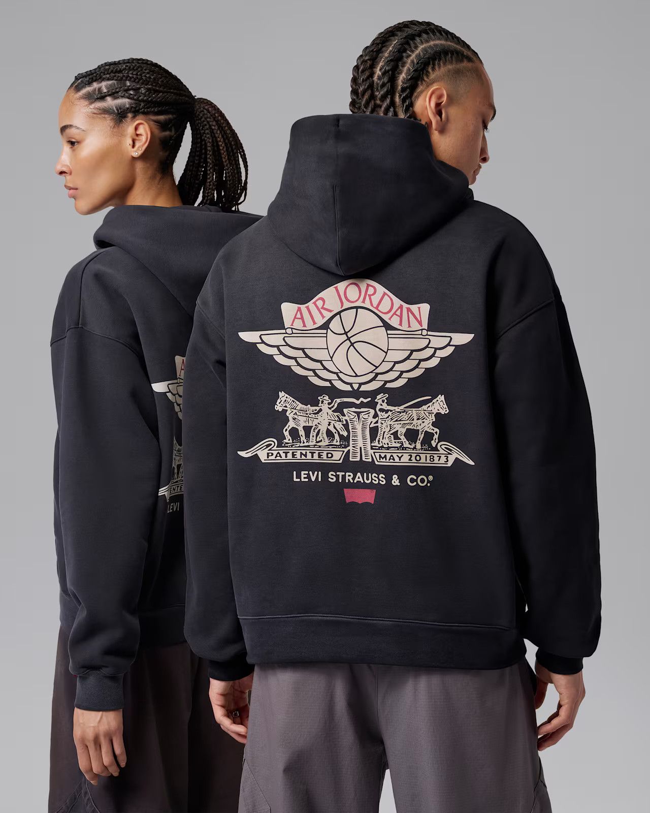 Levi's × Nike Nike Jordan x Levi's Full Zip Hoodie Black Medium IM6734-010 Size US M / EU 48-50 / 2 - 20 Thumbnail