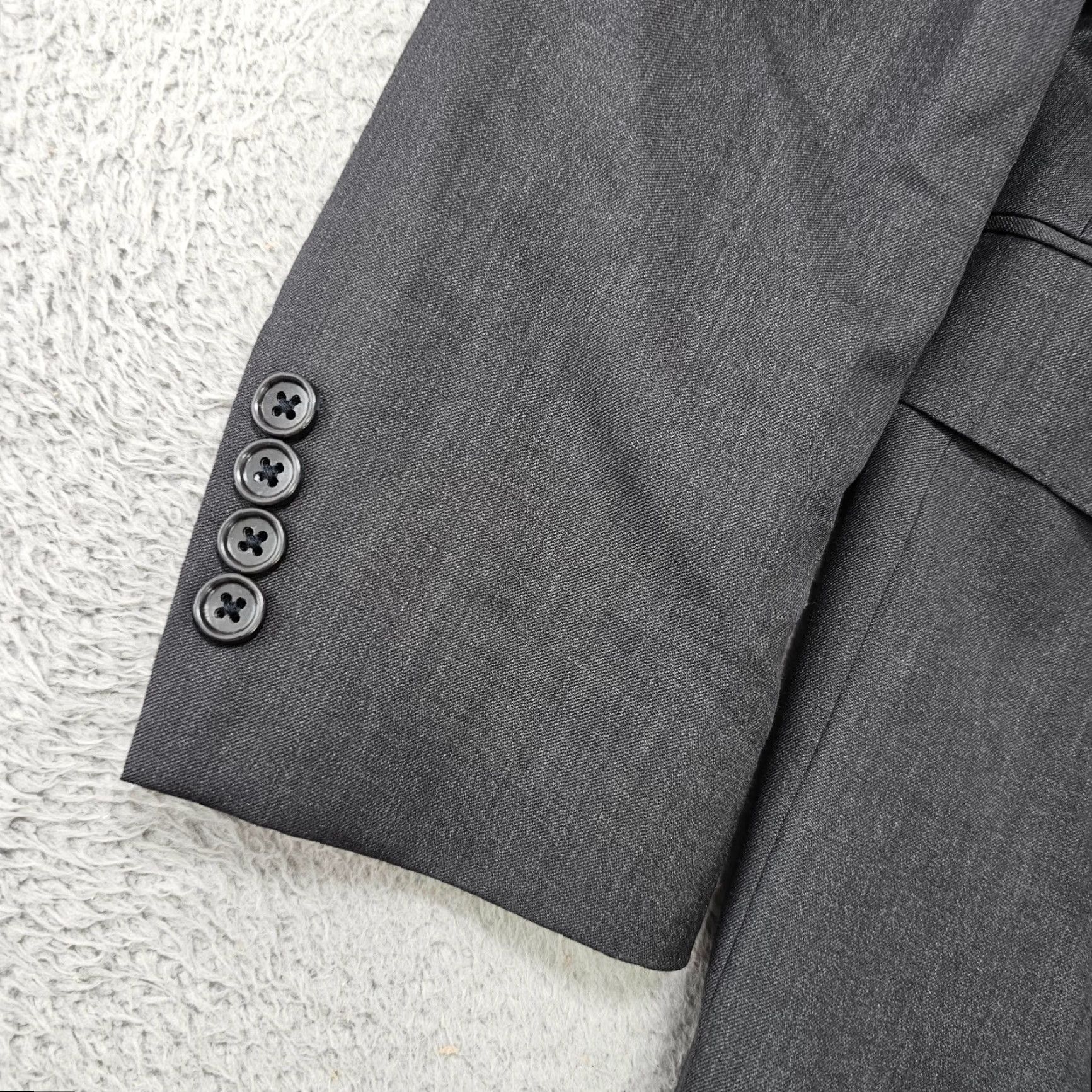 Bonobos Bonobos Blazer Jacket Mens 44R Wool Notch Lapel 2 Button Double-Vented Regular Fit Solid Black Size 44R - 2 Thumbnail