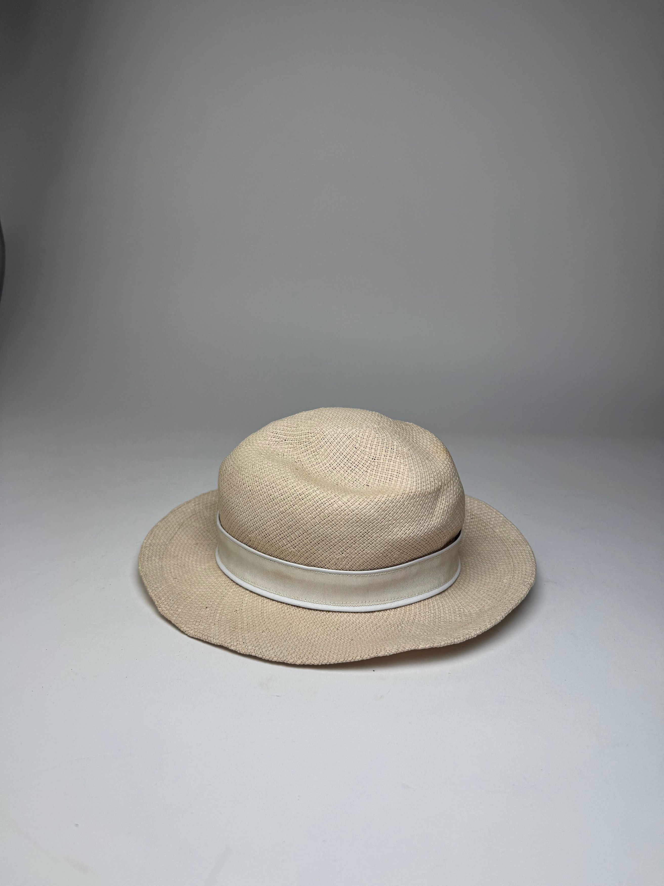 Jil Sander Vintage Panama Hat White Size ONE SIZE - 1 Thumbnail