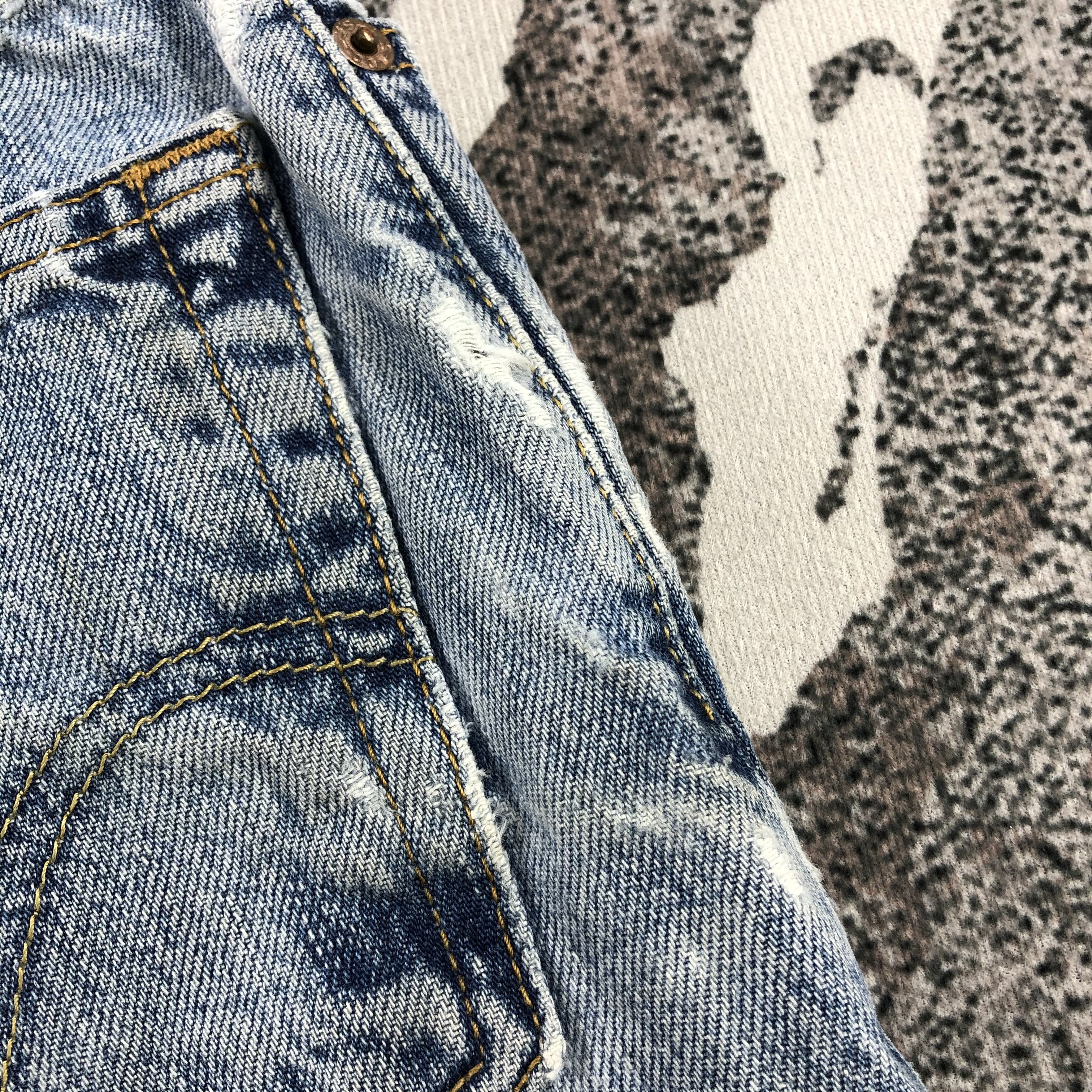 Levi's Vintage Levi's 505 Jeans Distress Regular Fit Denim KJ967 Size US 34 / EU 50 - 10 Thumbnail