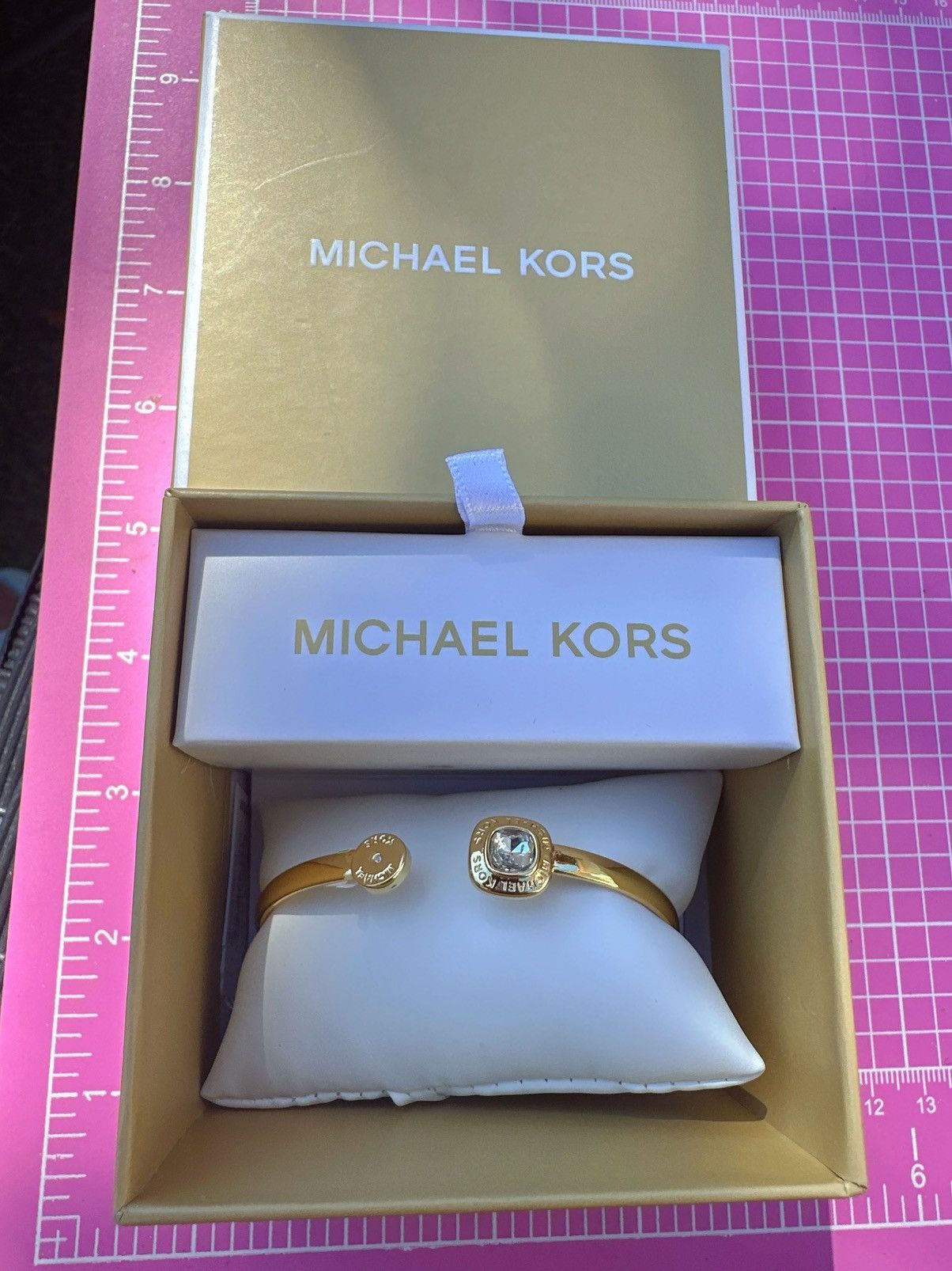 Michael Kors Michael Kors Brass adjustable bracelet bangle MKJX8154710 Size ONE SIZE - 2 Thumbnail