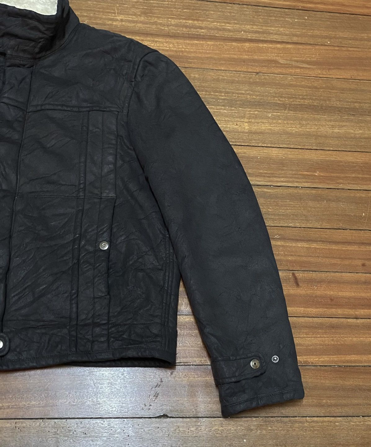 Armani Exchange × Vintage Rare Design Vintage Armani Exchange Fur Suede Jacket 2000s Size US M / EU 48-50 / 2 - 7 Thumbnail