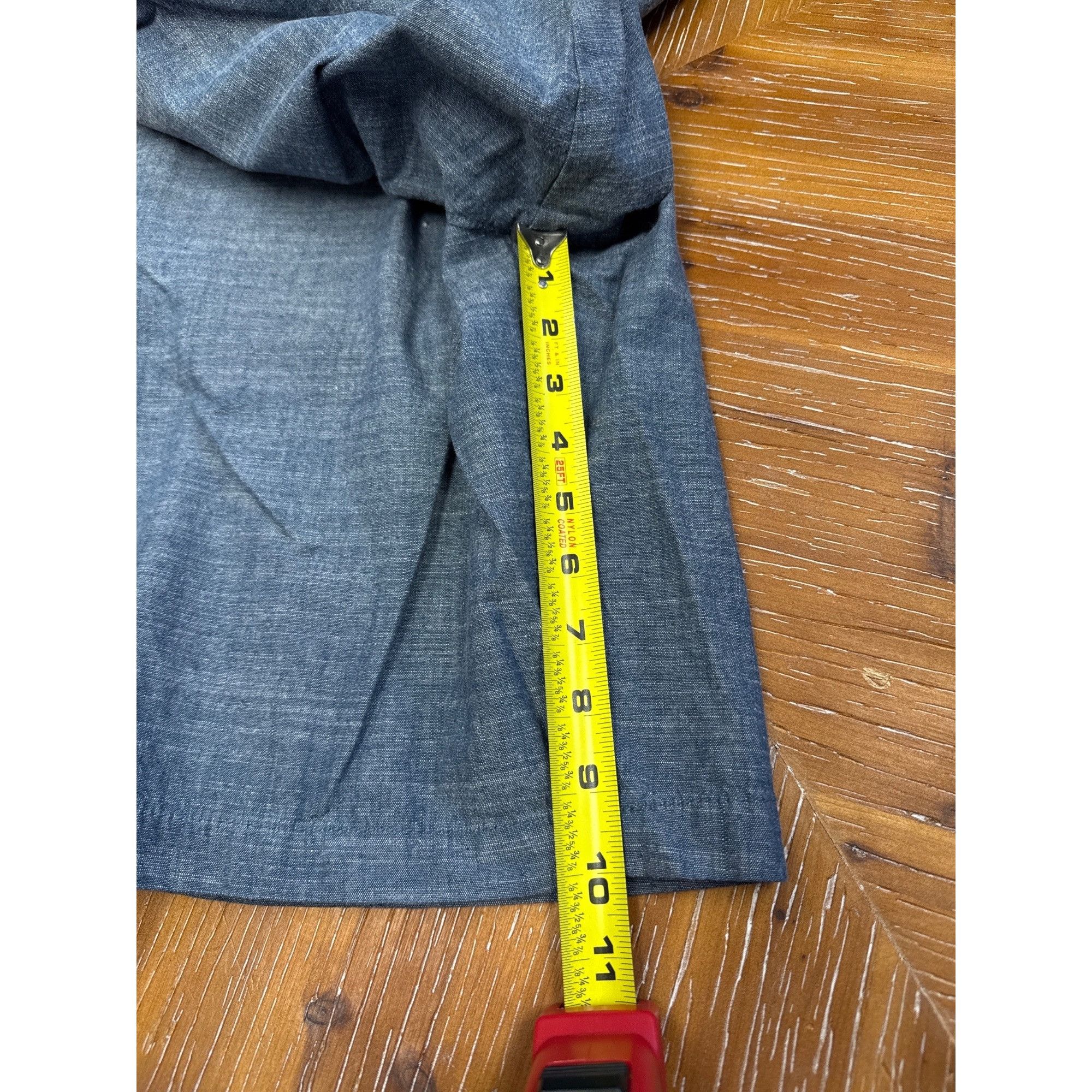 Other Mens Blue Chambray Flat-Front Casual Shorts With Button & Zi Size 26" / US 2 / IT 38 - 7 Thumbnail