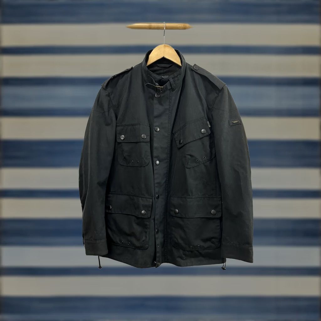 Barbour Barbour World Tour Saxony Wax Cotton Black Jacket M Motorcycle Jacket Mens Size US M / EU 48-50 / 2 - 1 Thumbnail
