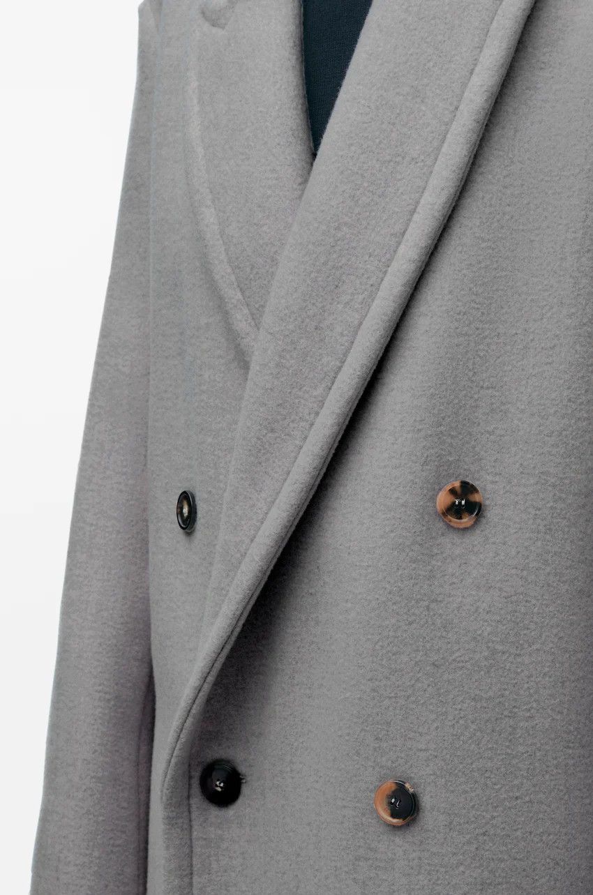 Loewe o1loc1c0525 Double Breasted Coat in Cashmere Light Grey Size S / US 4 / IT 40 - 5 Thumbnail