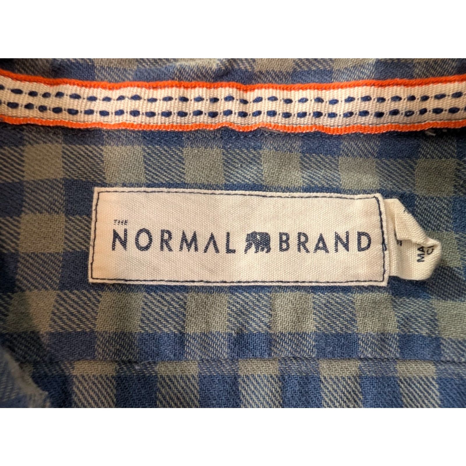 J Brand Normal Brand Button-Up Shirt Men's Medium Blue Plaid Solid-Color Pocket Long Sleeve Flannel Shirt Size US M / EU 48-50 / 2 - 3 Thumbnail
