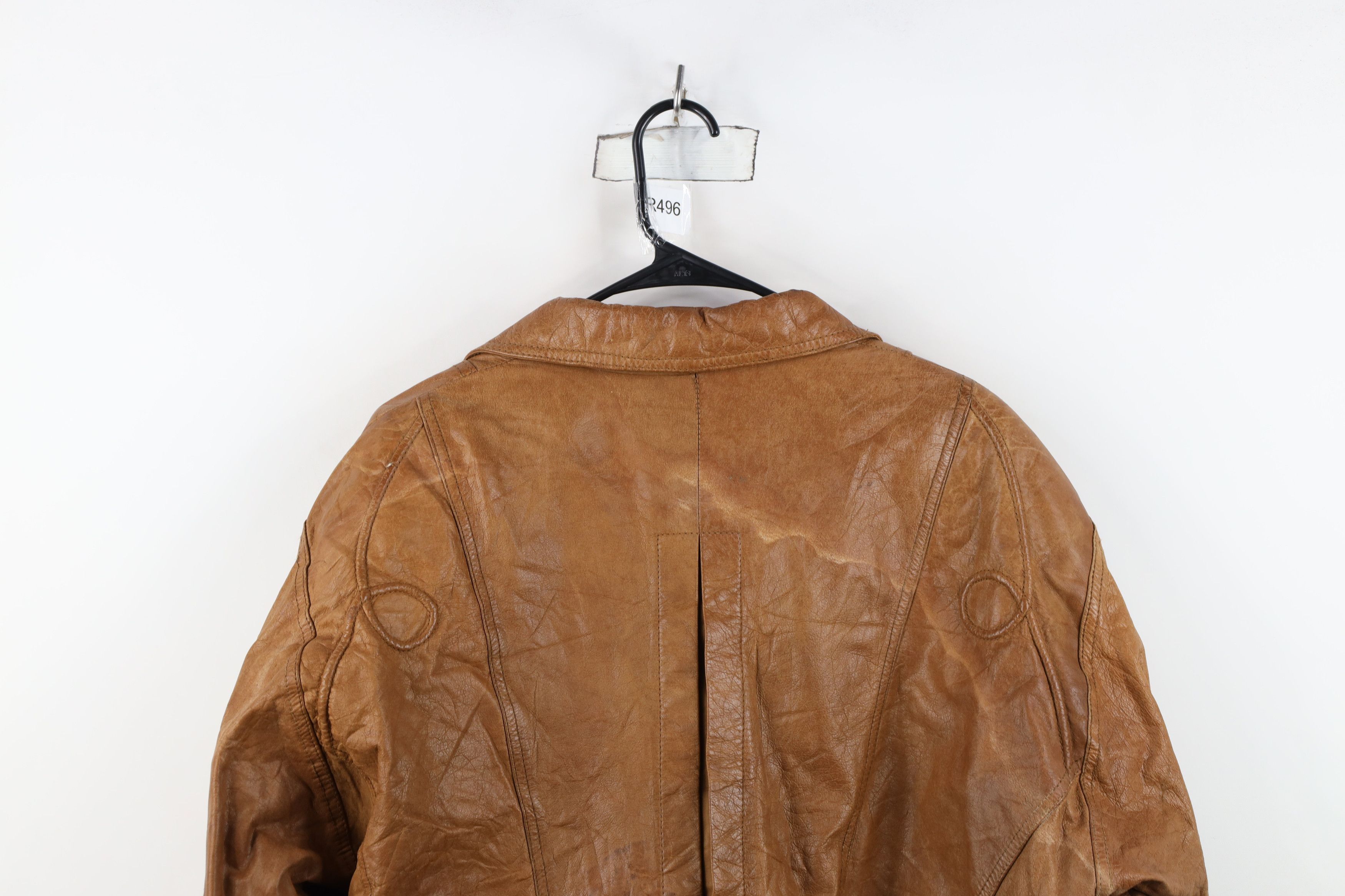 Vintage Vintage 90s Streetwear Lined Leather Bomber Jacket Size M / US 6-8 / IT 42-44 - 14 Thumbnail