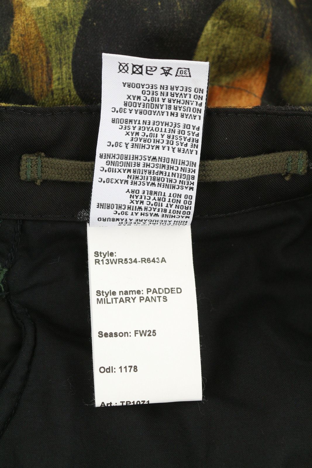 R13 PADDED MILITARY 28 Wool Silk Patterned Cropped FW25 86551 Size 28" / US 6 / IT 42 - 8 Thumbnail
