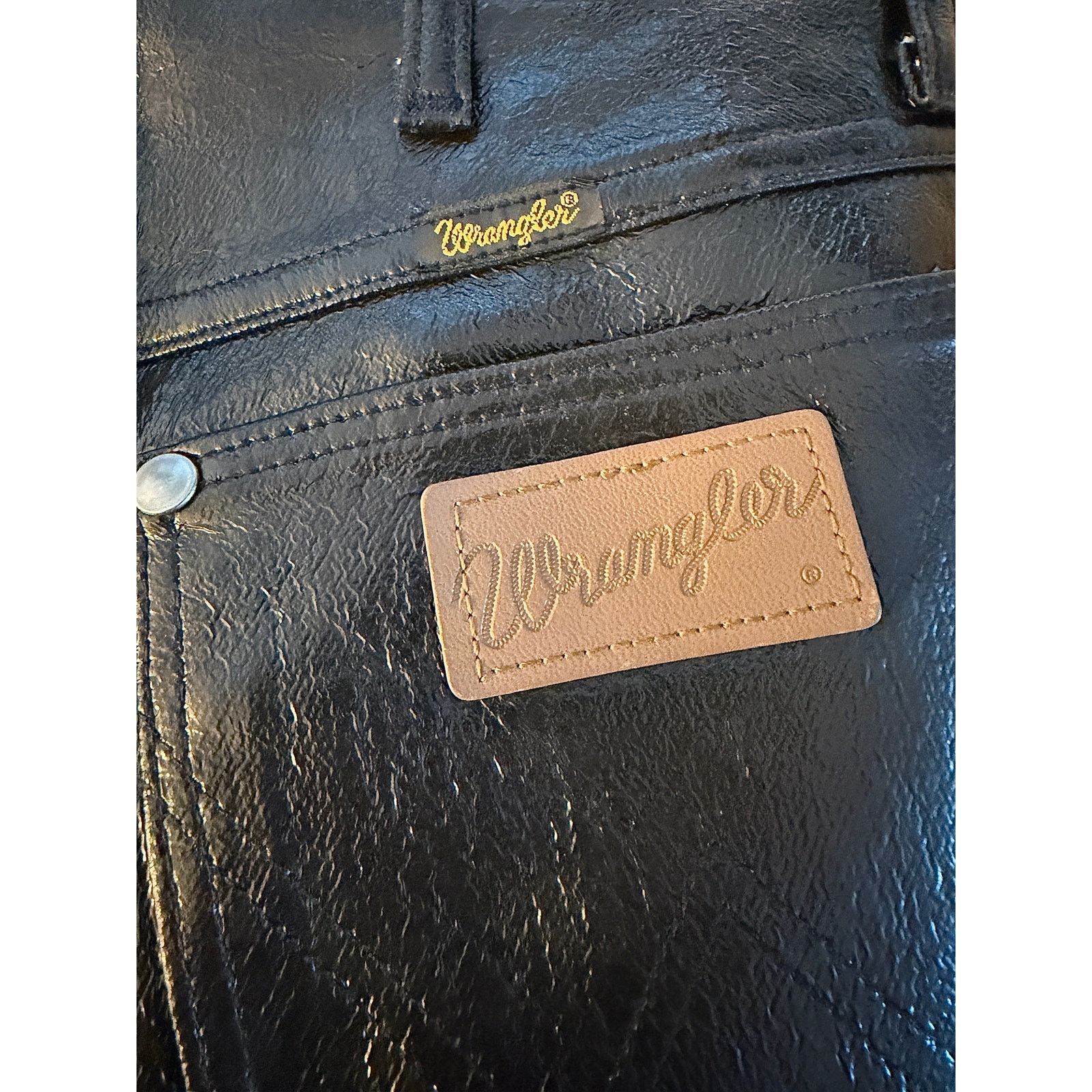 Wrangler Wranglers Vintage Pleather Pants Size 25" / US 0 / IT 36 - 7 Thumbnail