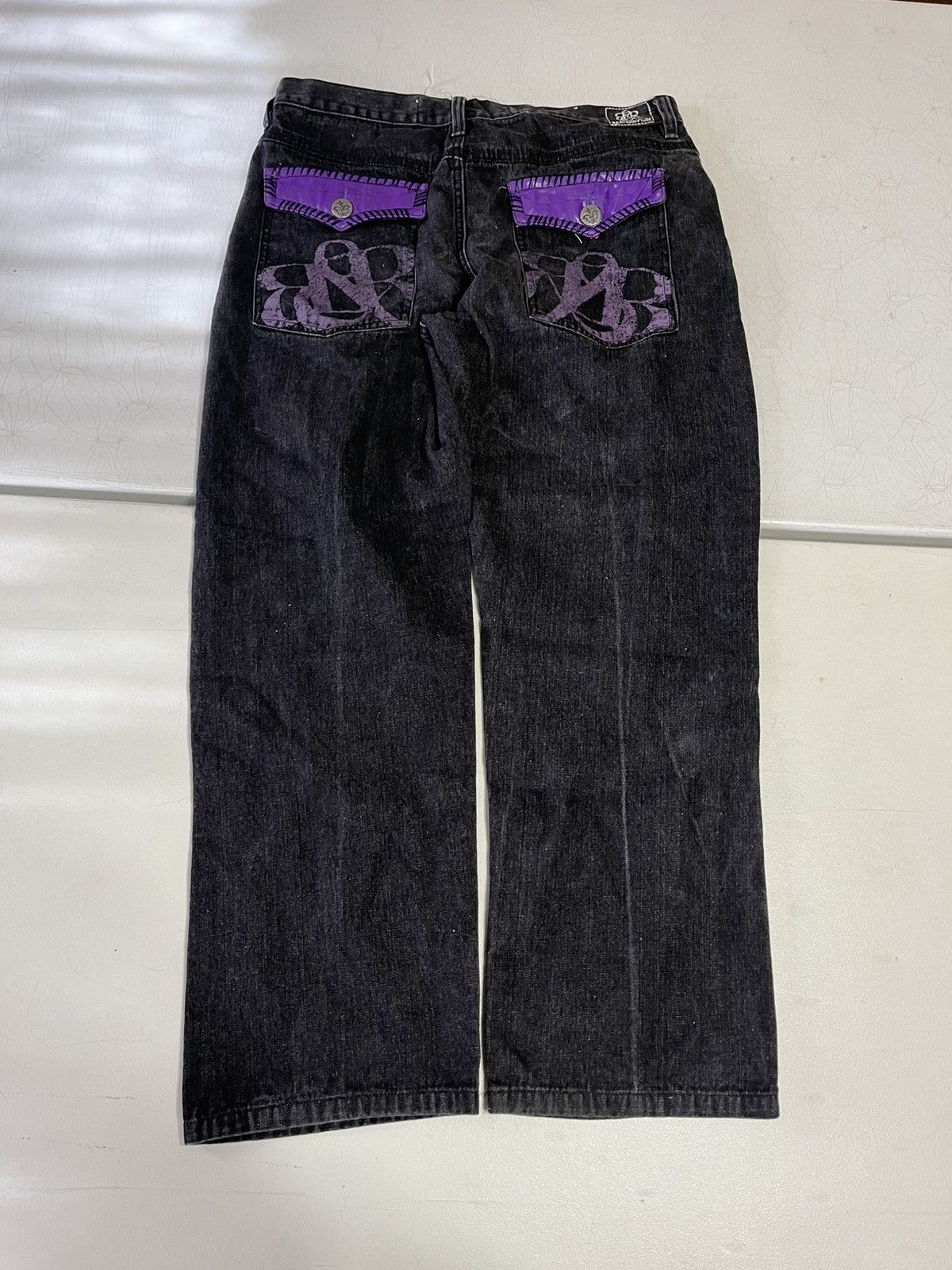 Vintage Y2K grunge cyber punk style jeans Size US 35 - 2 Thumbnail