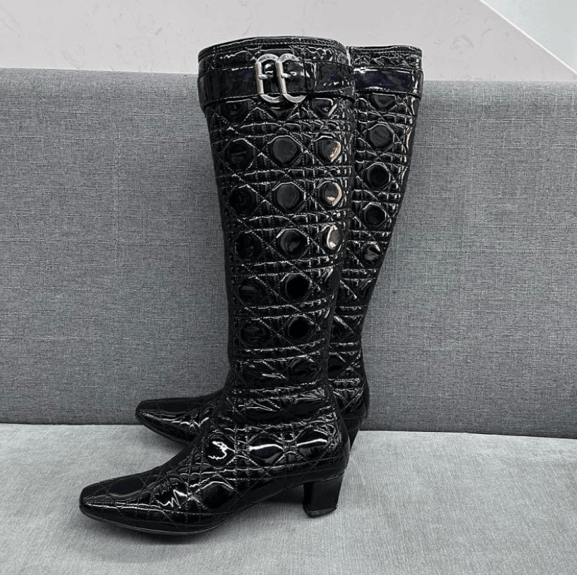 Dior Dior Calfskin Leather High Boot Size US 5.5 / IT 35.5 - 1 Thumbnail