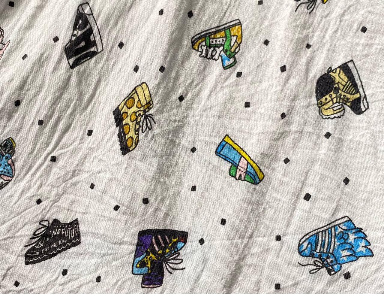 Adidas × Jeremy Scott Shoeprint All Over Print Shirt Size M / US 6-8 / IT 42-44 - 5 Thumbnail