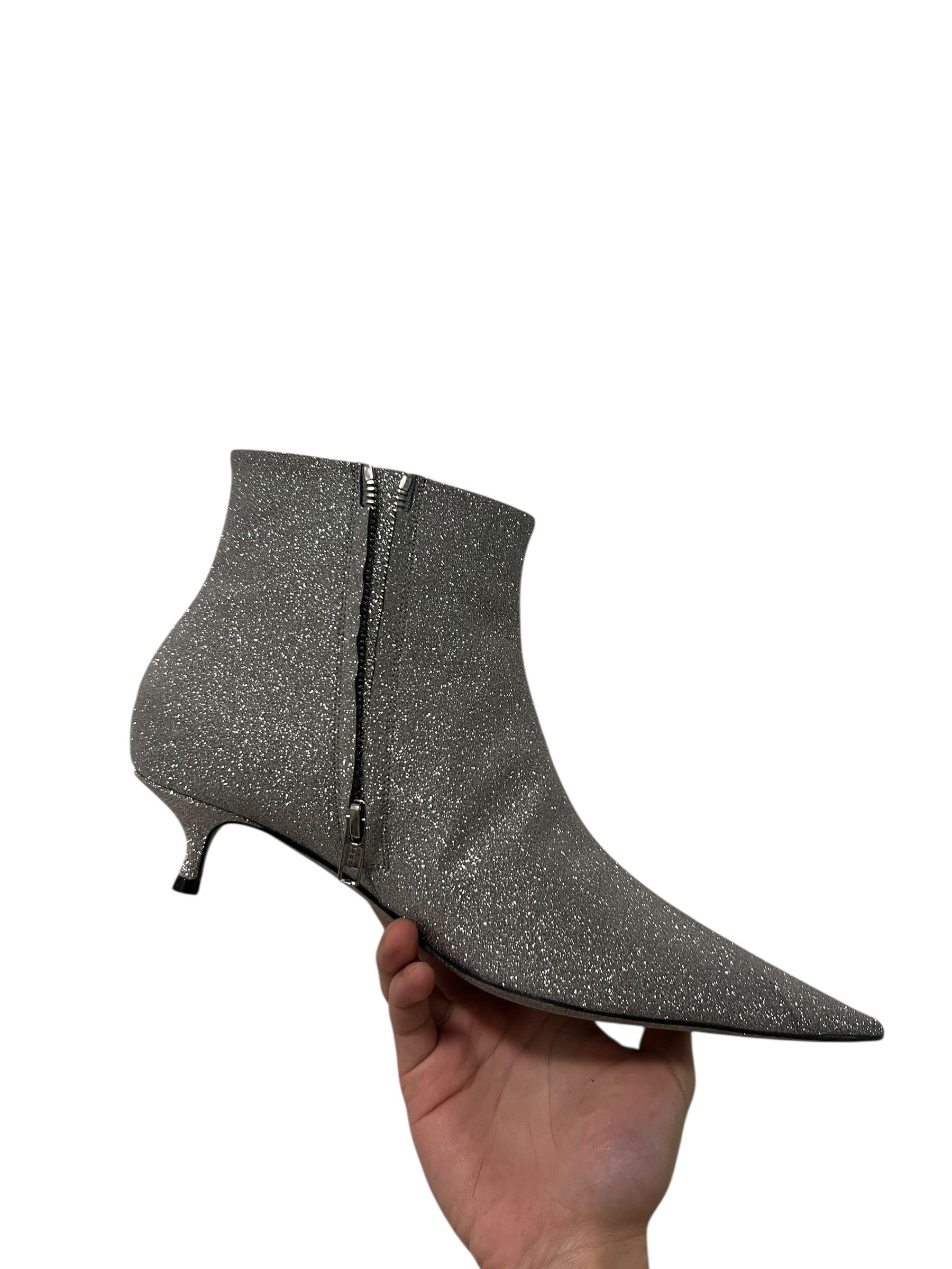Balenciaga Balenciaga Knife Glitter boot heel Size US 7 / IT 37 - 4 Thumbnail
