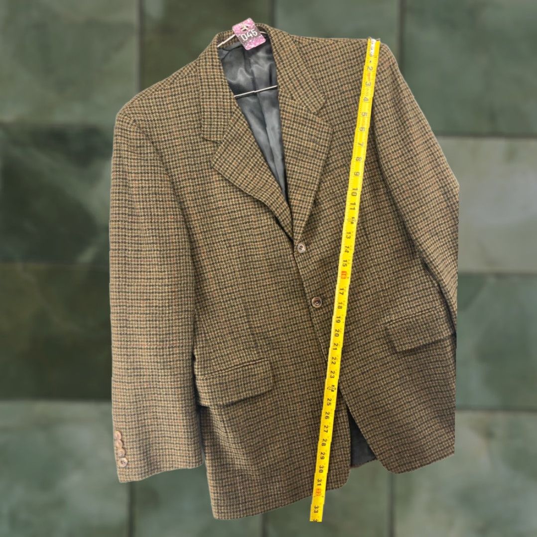 Vintage Hickey Freeman Mens Sport Coat 40 Brown Houndstooth Size US XXS / EU 40 - 6 Thumbnail