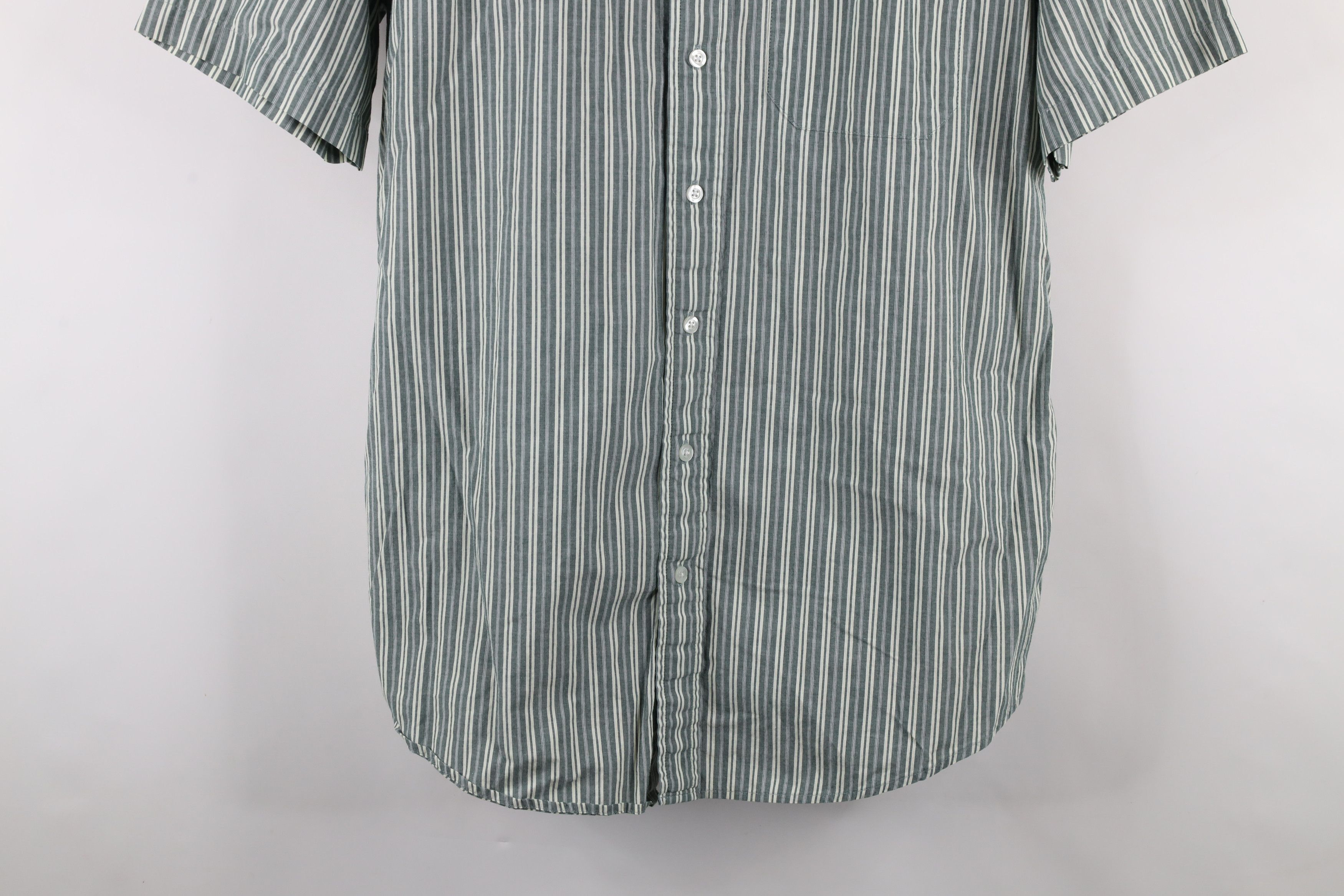 L.L. Bean × Vintage Vintage 90s LL Bean Striped Short Sleeve Button Down Shirt Size US M / EU 48-50 / 2 - 3 Thumbnail