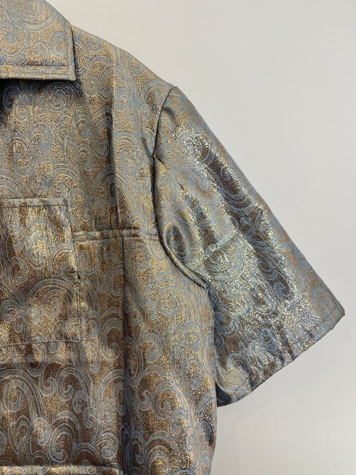 Chorley Handmade glitter paisley camp collar bowling shirt selvedge Size US L / EU 52-54 / 3 - 5 Thumbnail