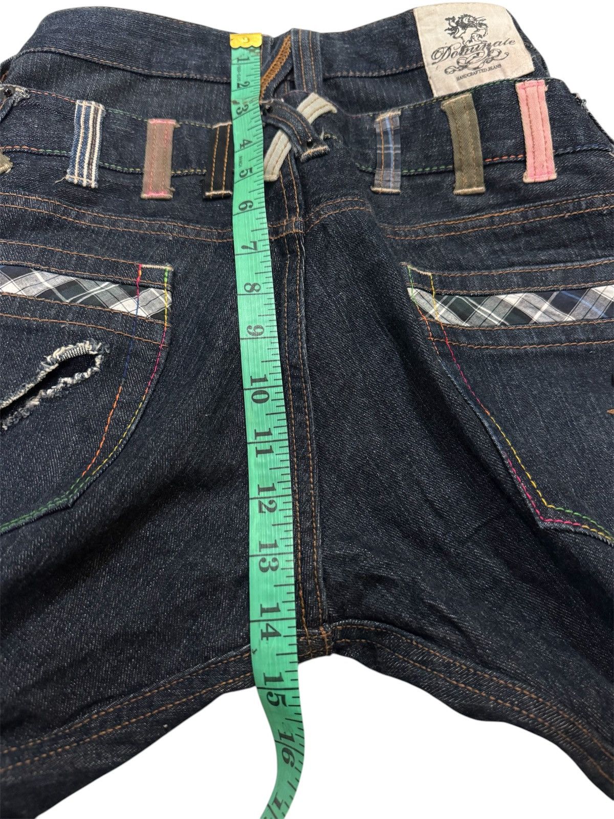 Japanese Brand VINTAGE DOMINATE DOUBLE WAIST CURVED PUNK STYLE DENIM Size US 30 / EU 46 - 23 Thumbnail