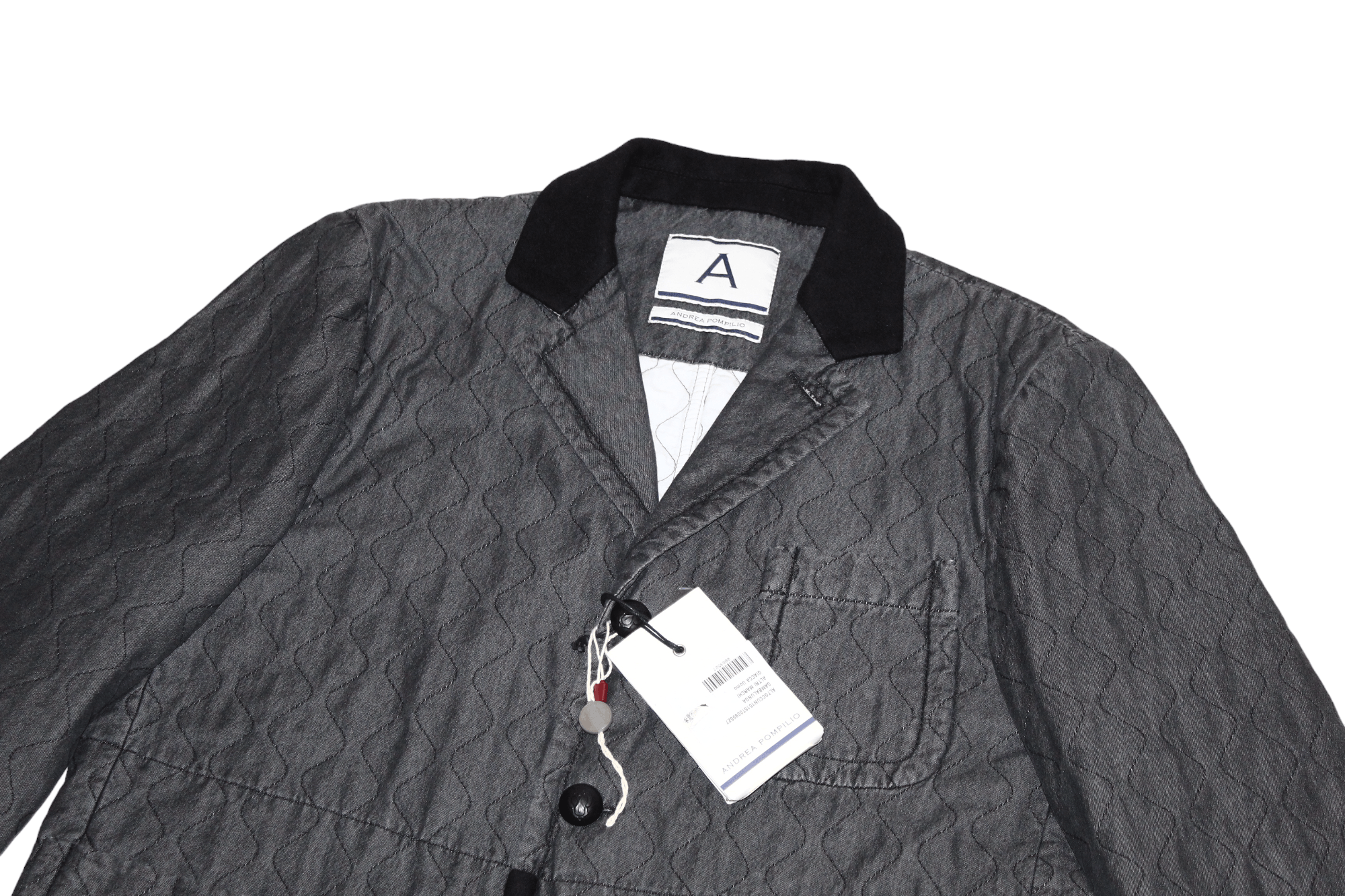 Andrea Pompilio Andrea Pompilio Charcoal Black Quilted Insulated Jacket Size US L / EU 52-54 / 3 - 4 Thumbnail