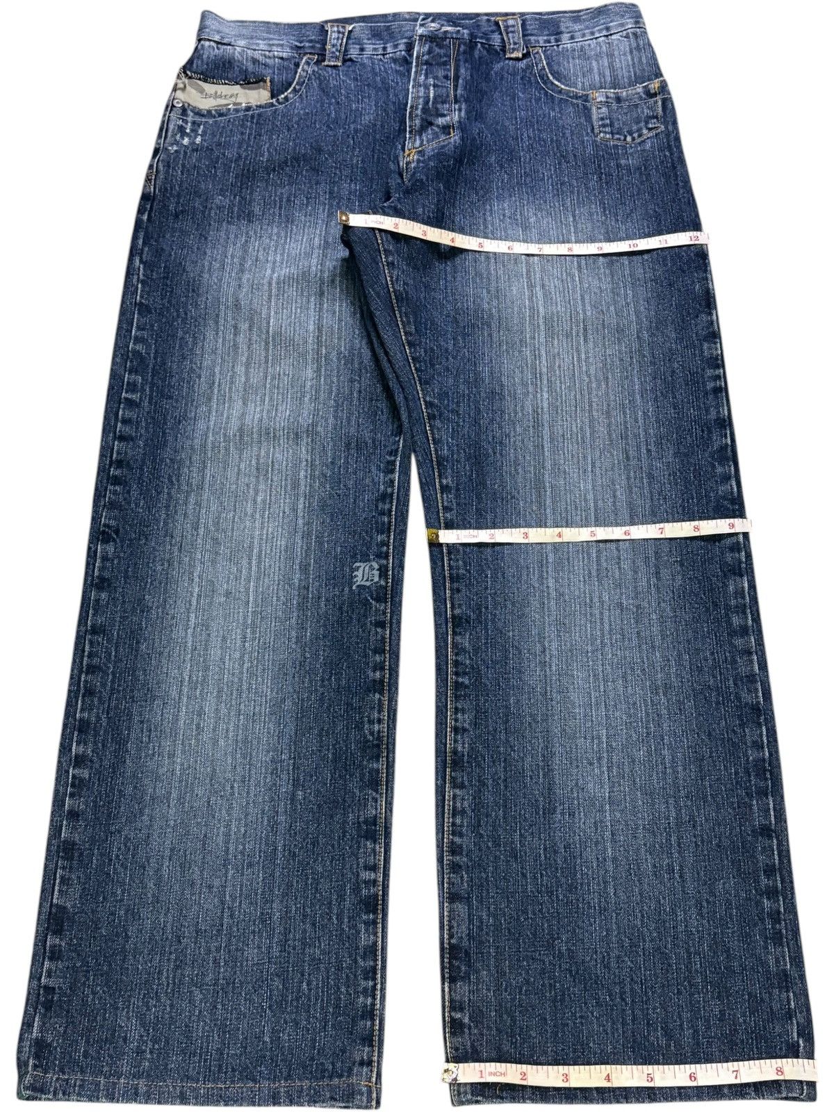 Billabong Vintage Billabong Button Fly Mud Wash Patched Baggy Jeans Size US 33 - 12 Thumbnail