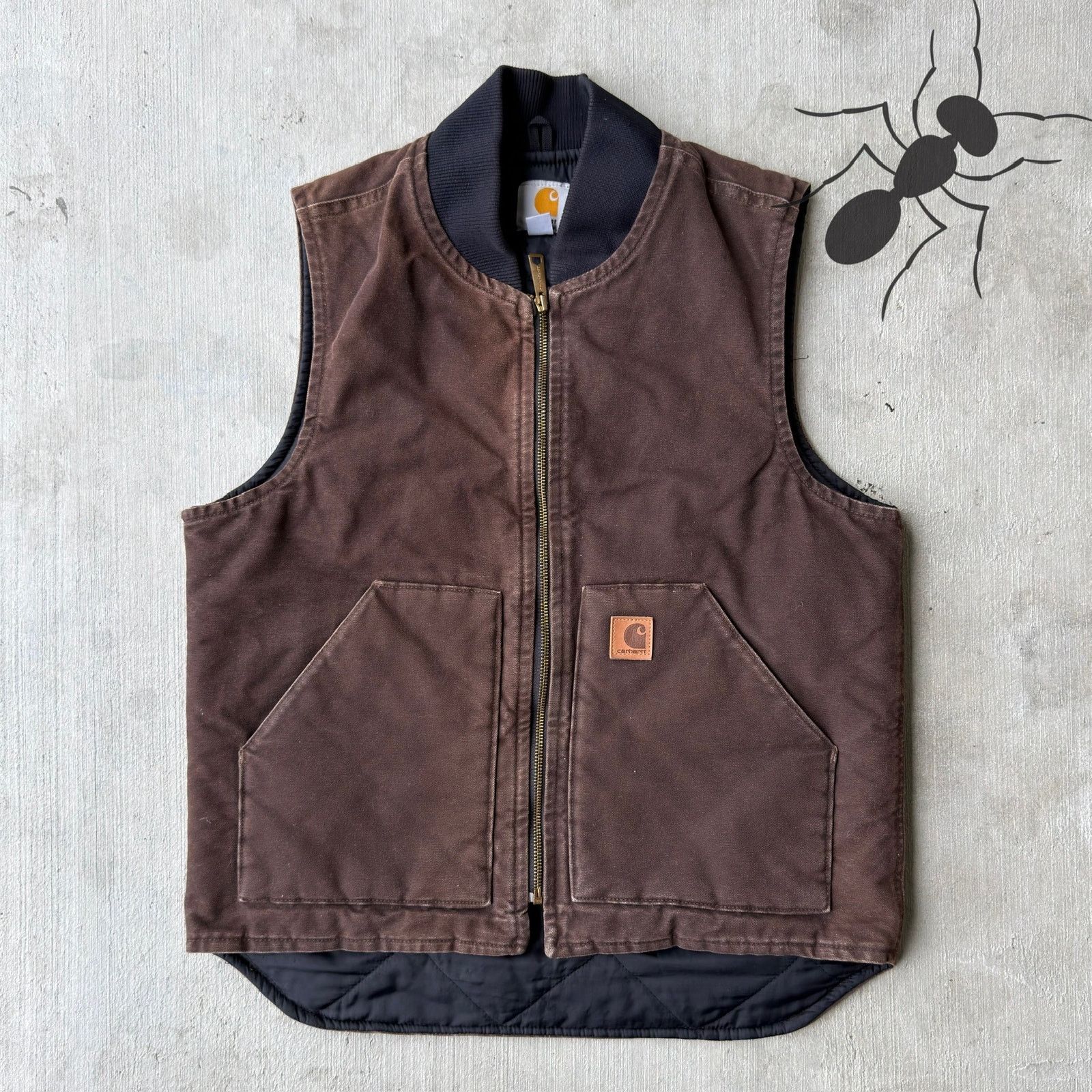 Carhartt × Vintage Carhartt V02 DKB brown work wear vest Size US M / EU 48-50 / 2 - 1 Thumbnail