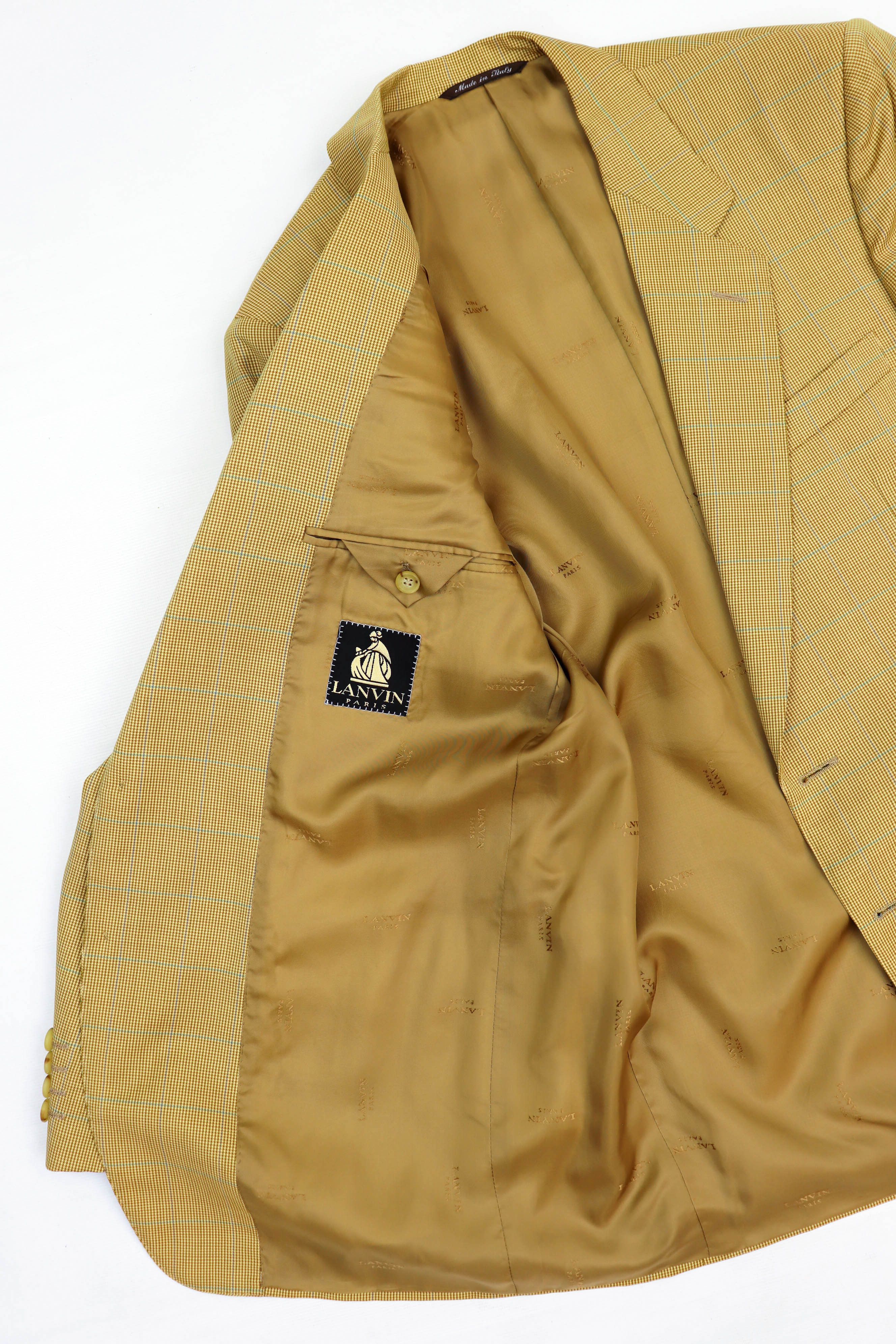 Lanvin Lanvin Paris Vintage Houndstooth Sport Coat Blazer Jacket Size 50R - 11 Thumbnail