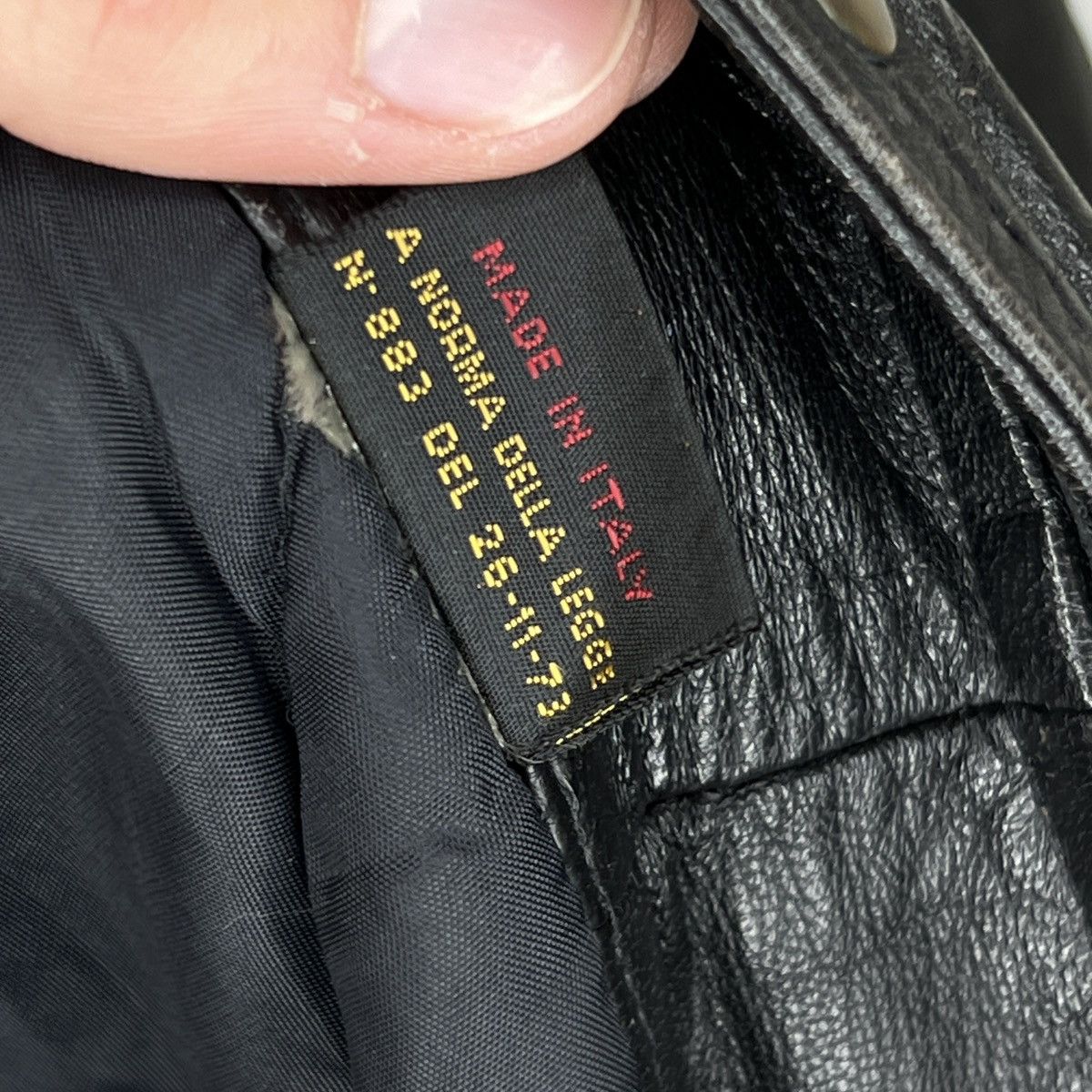 Vera Pelle × Vintage Vintage Leather Jacket Biker Ramones Black Genuine Trucker Size US M / EU 48-50 / 2 - 11 Thumbnail