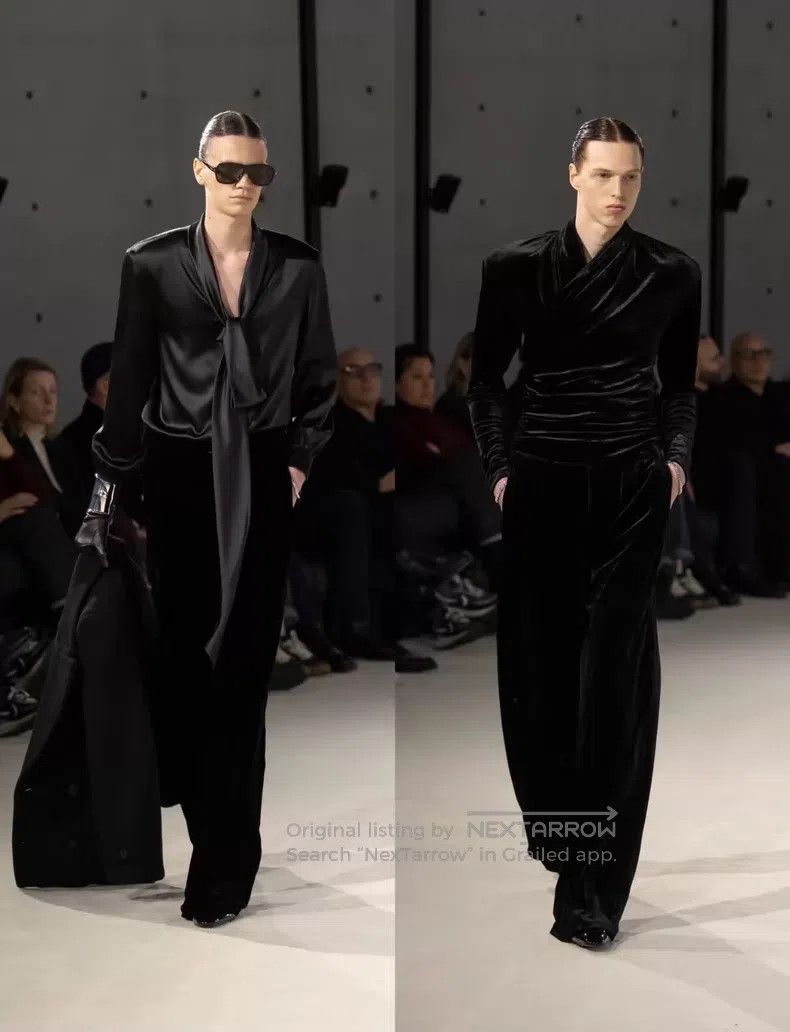 Saint Laurent Paris Saint Laurent Paris Size 41 Ribbon Mulberry Silk Shirt i Size US L / EU 52-54 / 3 - 8 Thumbnail