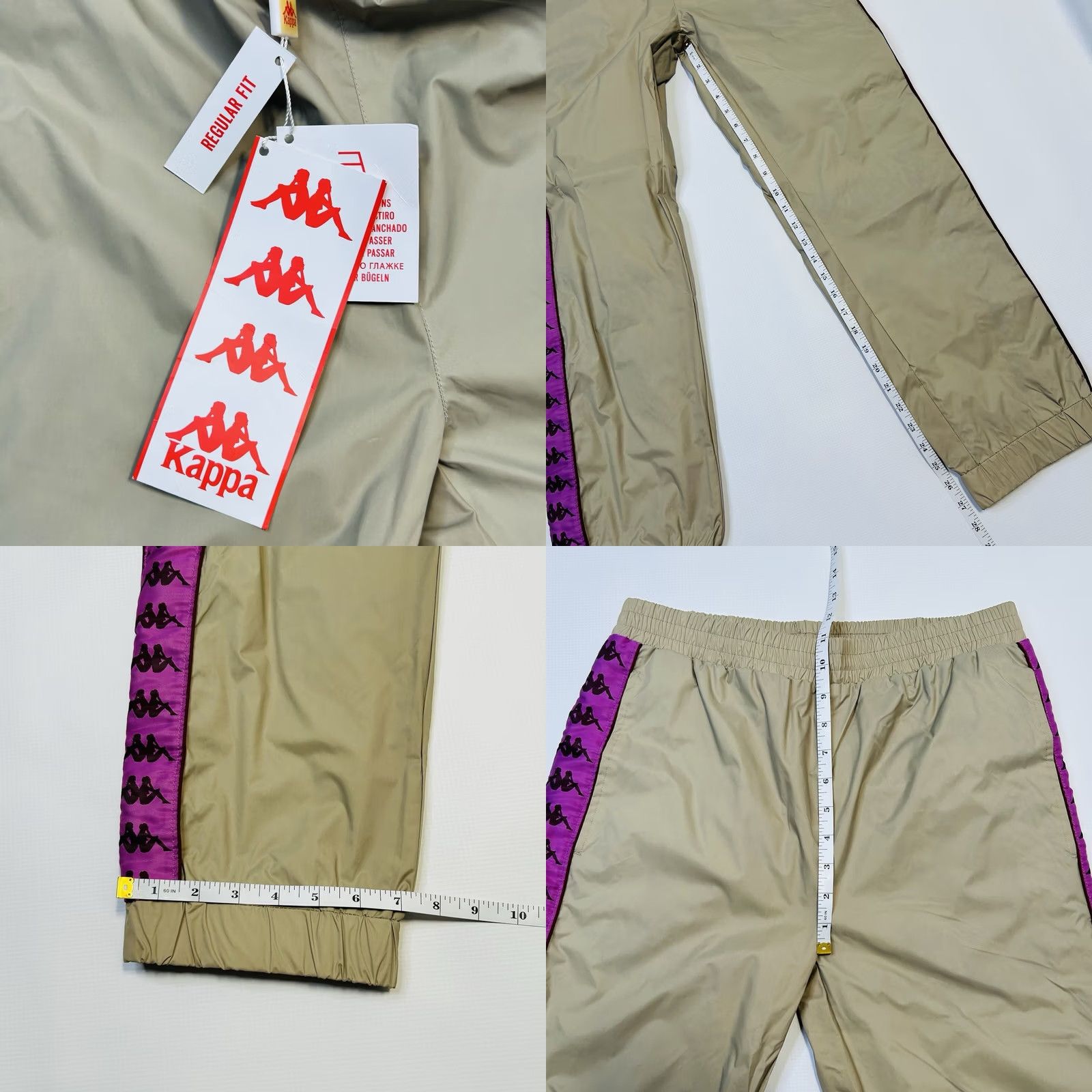 Kappa NEW Kappa Banda Logo Wind Pant Joggers Unisex SZ Small Urban Outfitters Zip Ankle Size US 29 - 9 Thumbnail