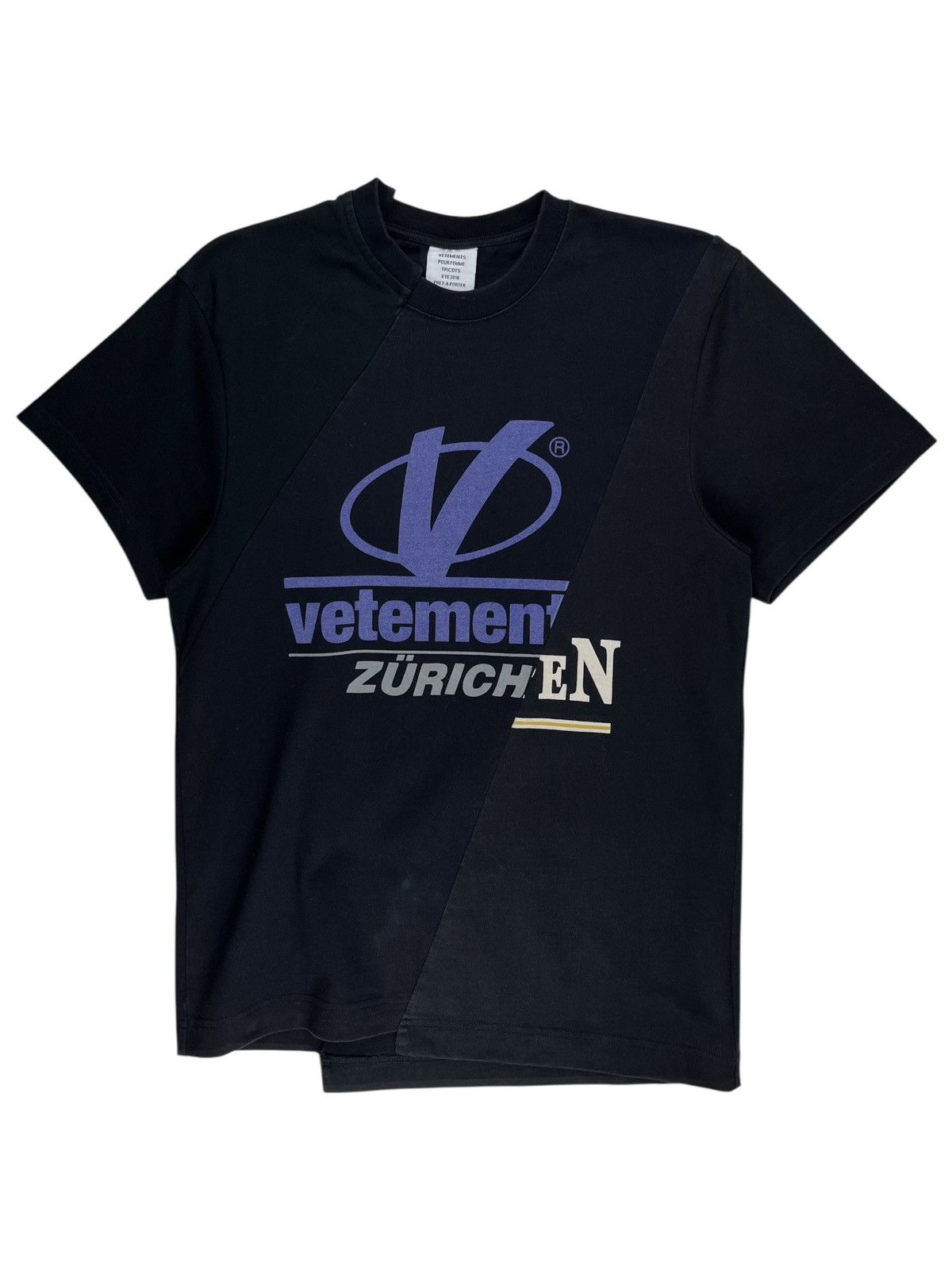 Vetements SS18 Vetements Zurich Antwerp Deconstructed Split Tshirt Size US S / EU 44-46 / 1 - 1 Thumbnail