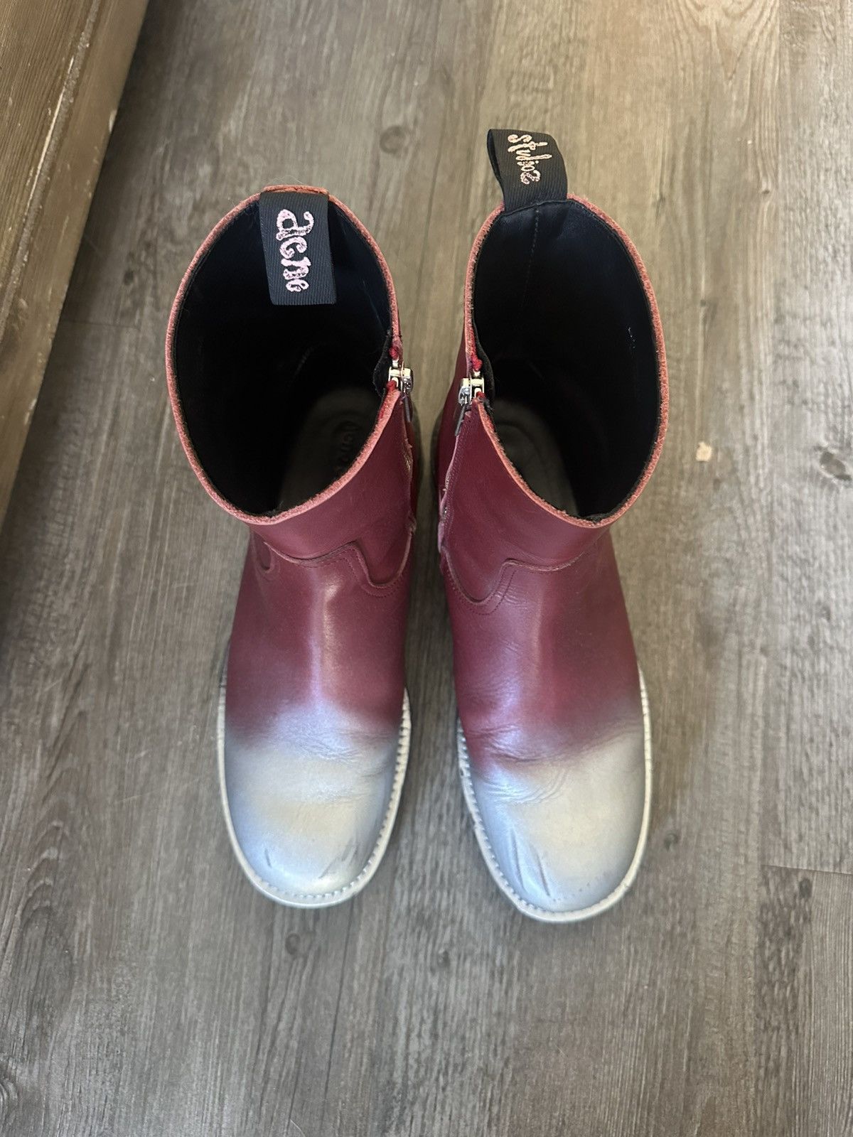 Acne Studios Acne studios leather ankle boot burgundy Size US 9.5 / EU 42-43 - 5 Thumbnail