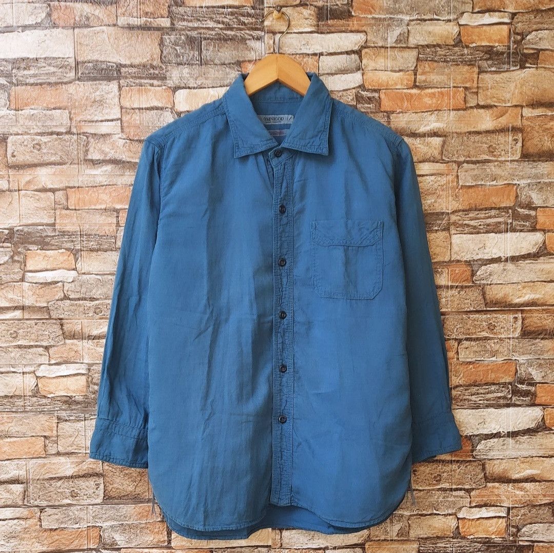 Japanese Brand OMNIGOD Long Sleeve Button Shirt Size US M / EU 48-50 / 2 - 1 Thumbnail