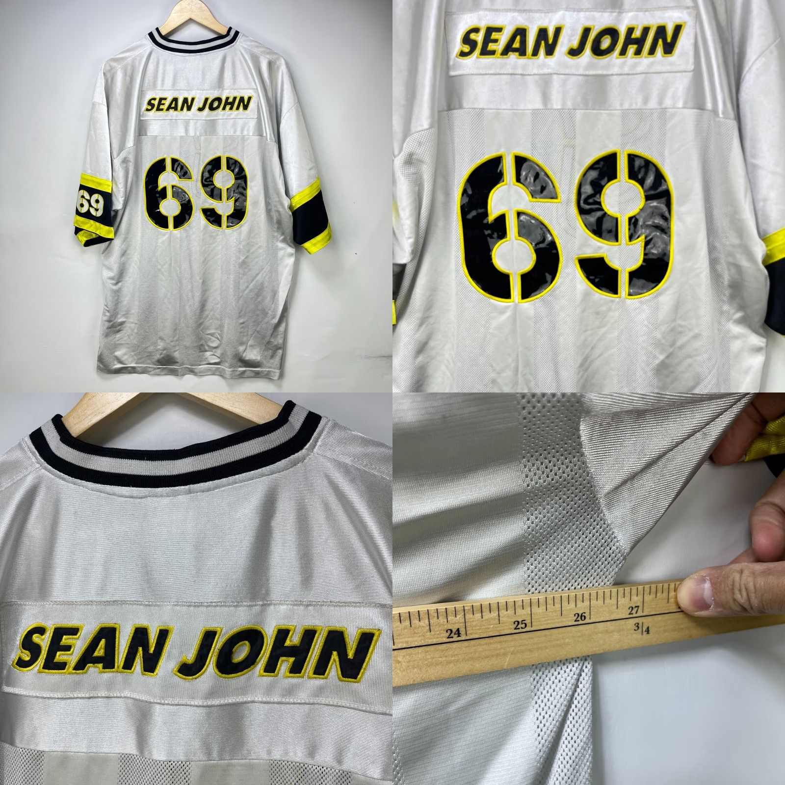 Sean John VINTAGE Sean John Y2K Jersey T-Shirt 2XL White Mens Baggy Hip Hop Size US XXL / EU 58 / 5 - 8 Thumbnail